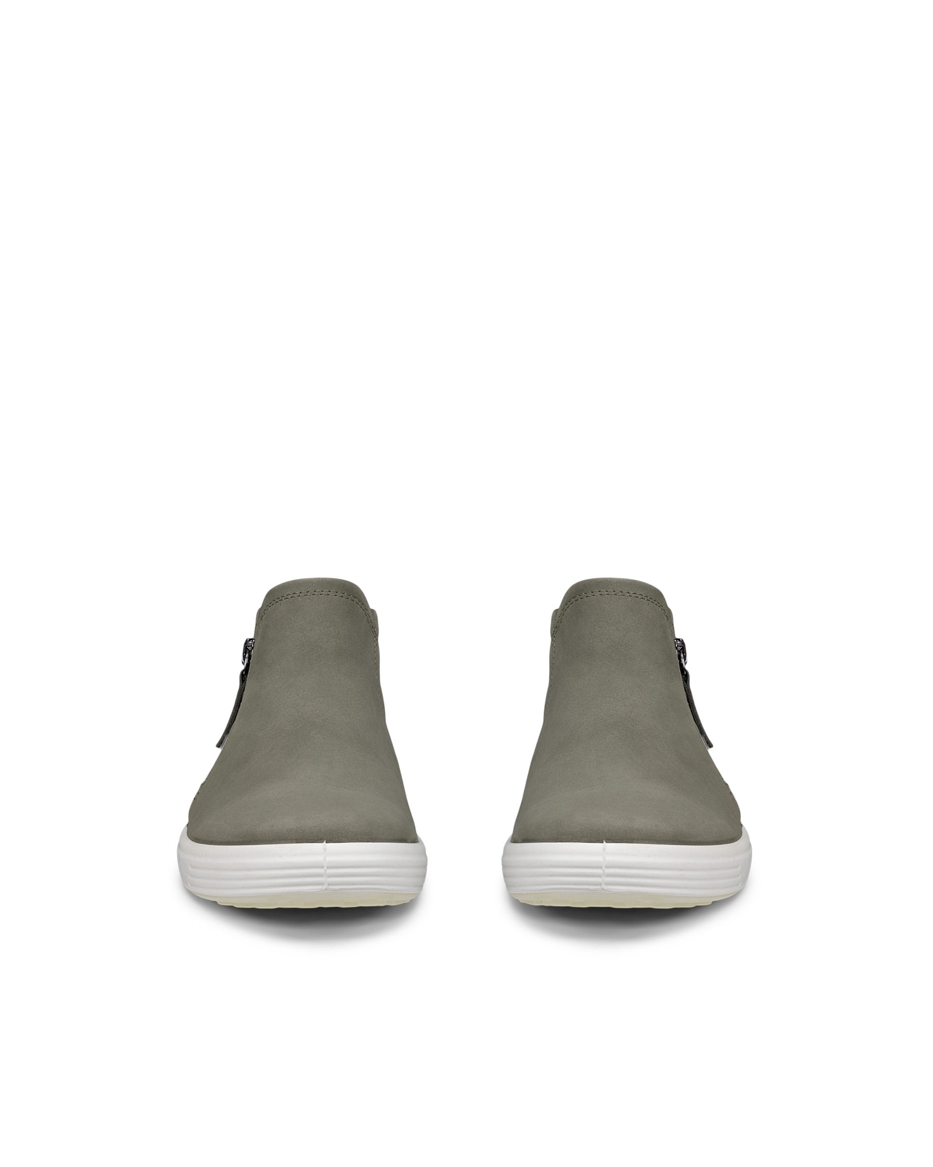 Women's ECCO® Soft 7 Nubuck Side-Zip Bootie - Green - Front pair