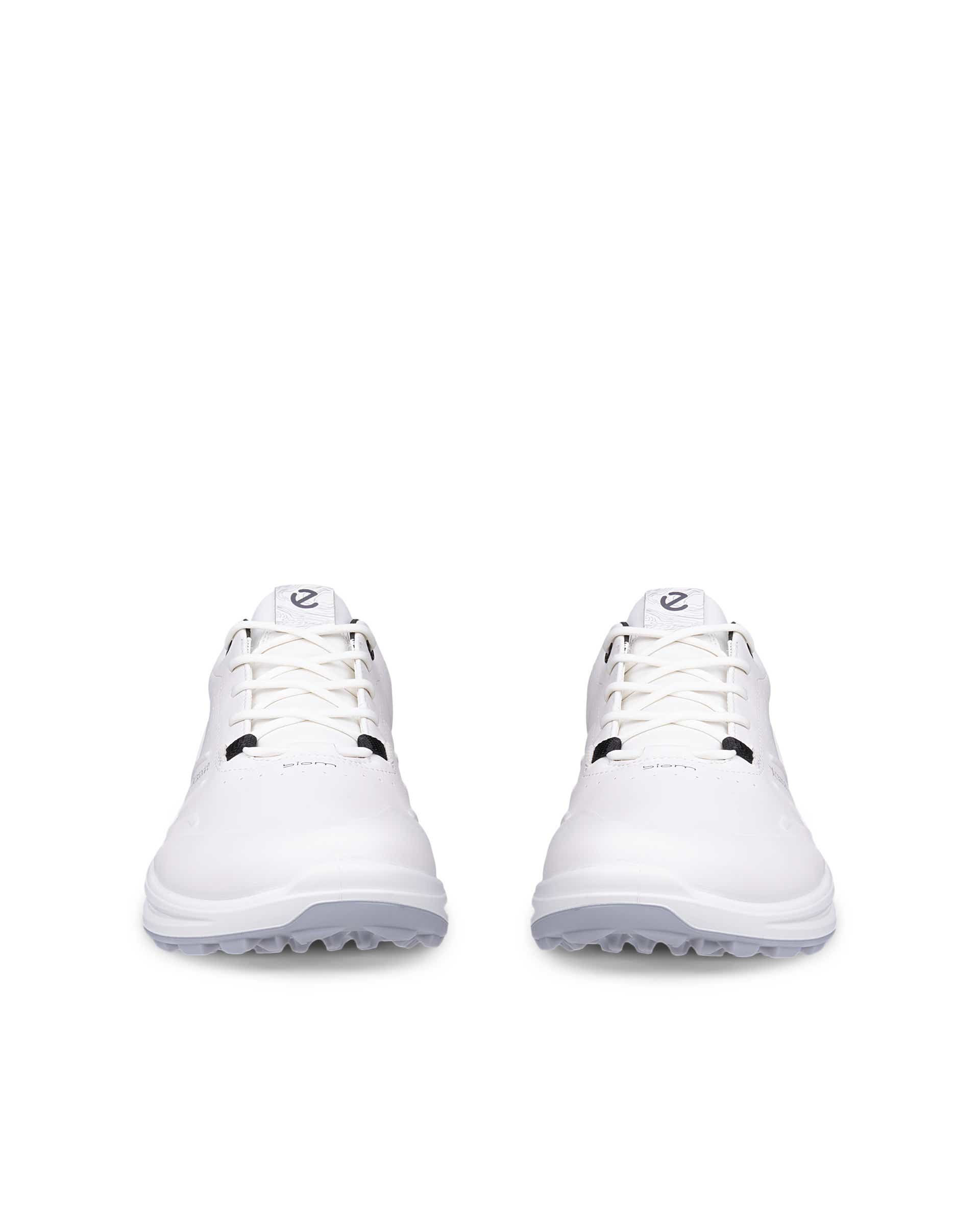 Men's ECCO® Golf Biom H6 Leather Waterproof Golf Shoe - White - Front pair