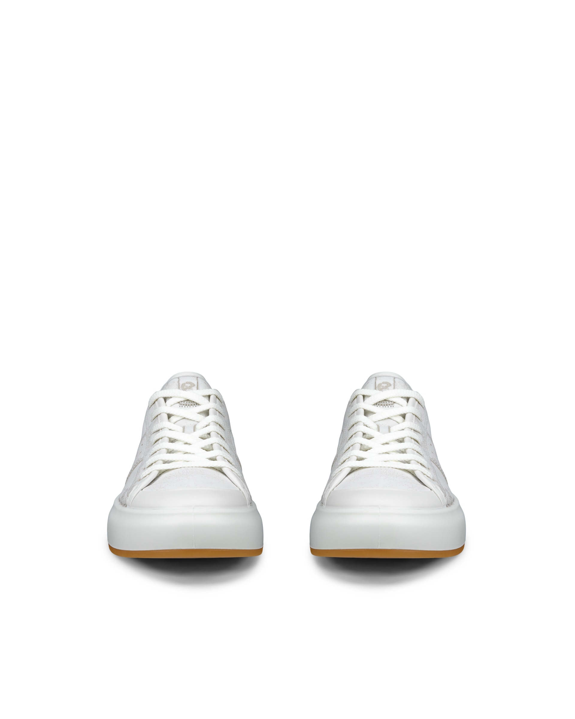 ECCO® Street Ace Dames leren sneaker - Grijs - Front pair