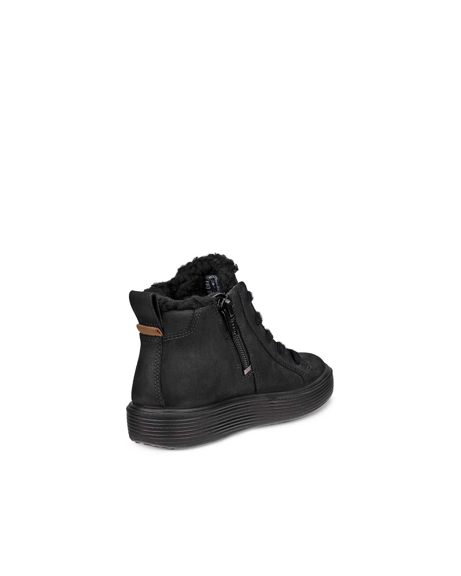 ECCO® SOFT 60 dječje vodootporne gležnjače od nubuka - Crna - Back