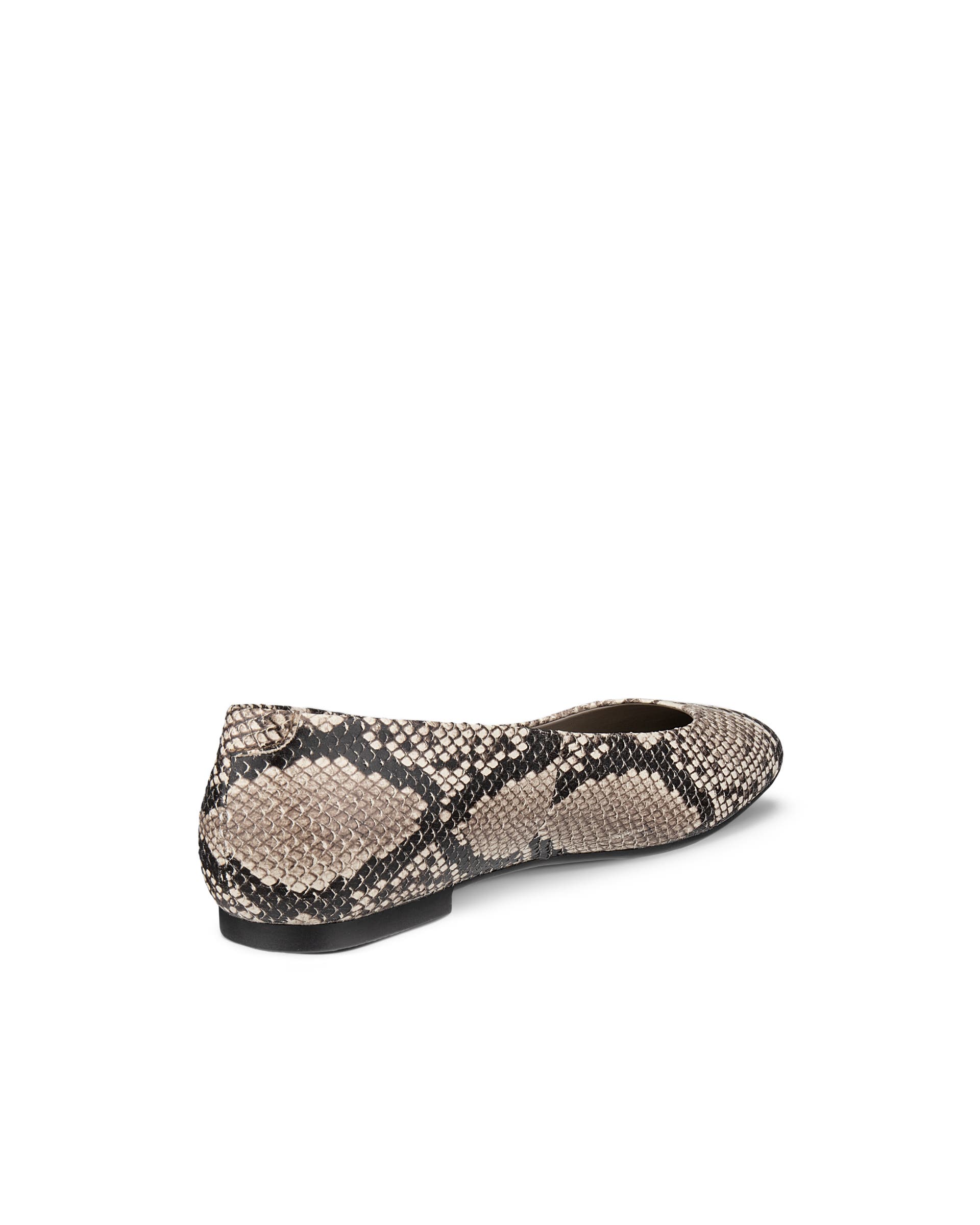 Women's ECCO® Margot Leather Ballerina - Beige - Back