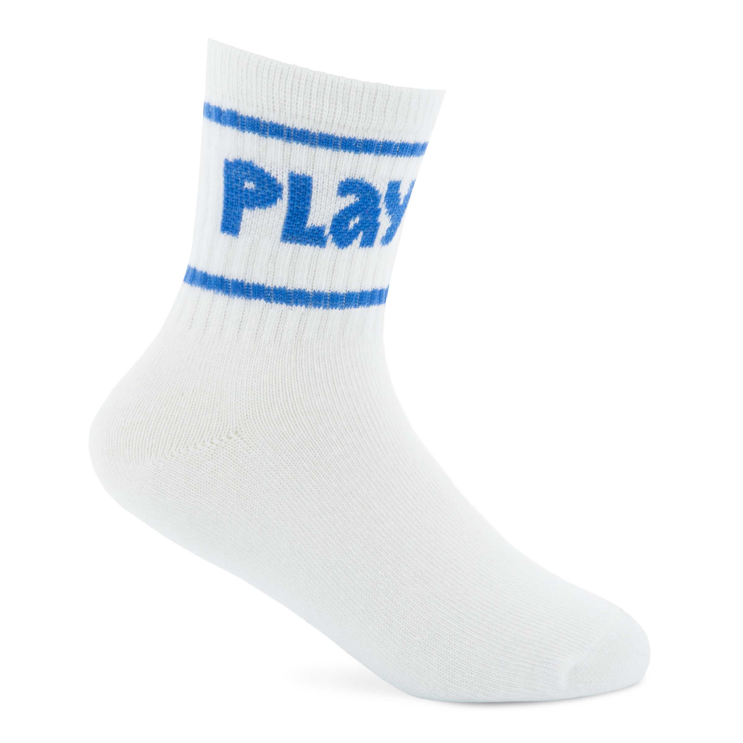 Unisex ECCO® Play Retro Mid-Cut Socks (2-Pack) - White - Detail-2