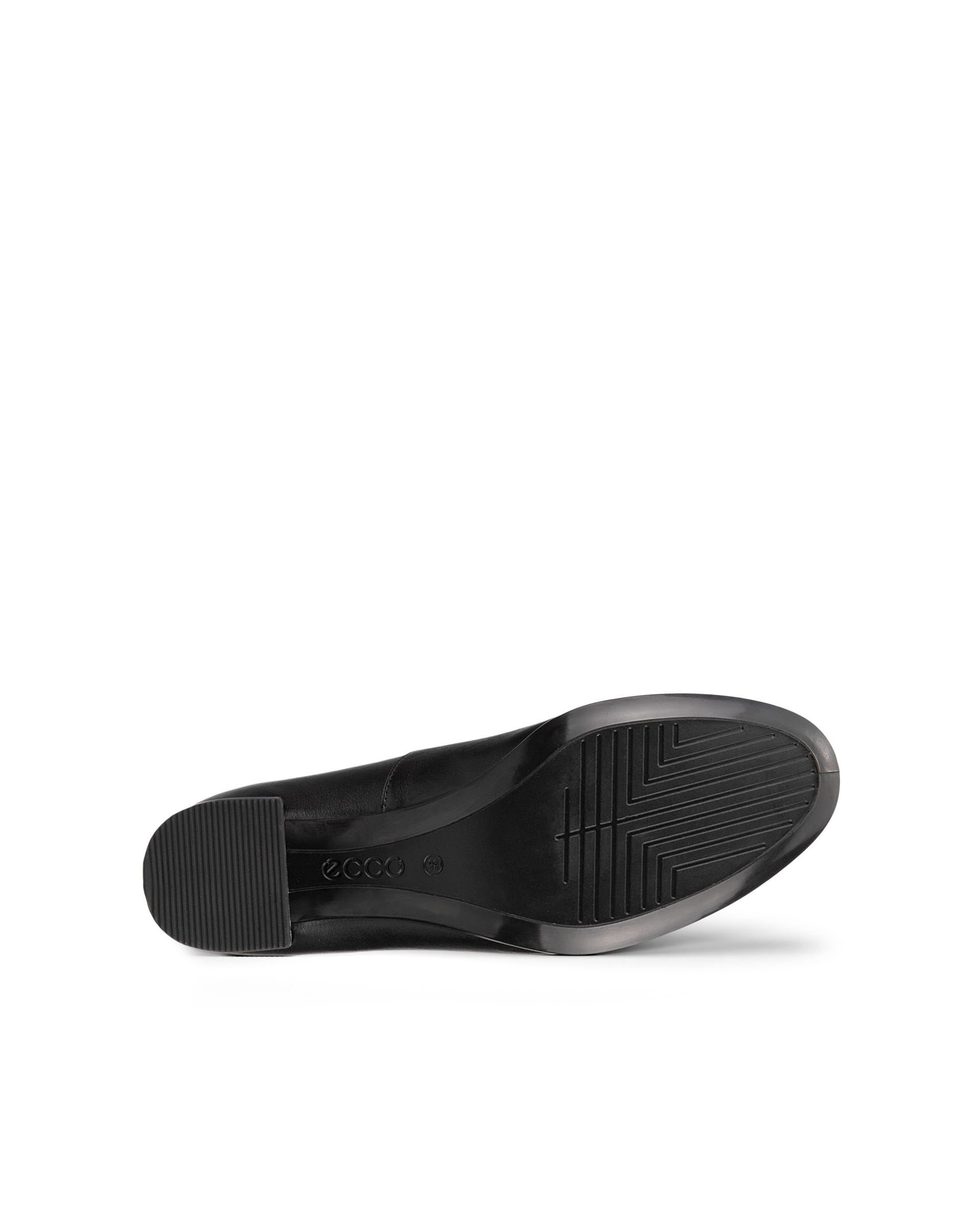 Women's ECCO® Dress Classic 35 Leather Block-Heeled Pump - Black - Sole