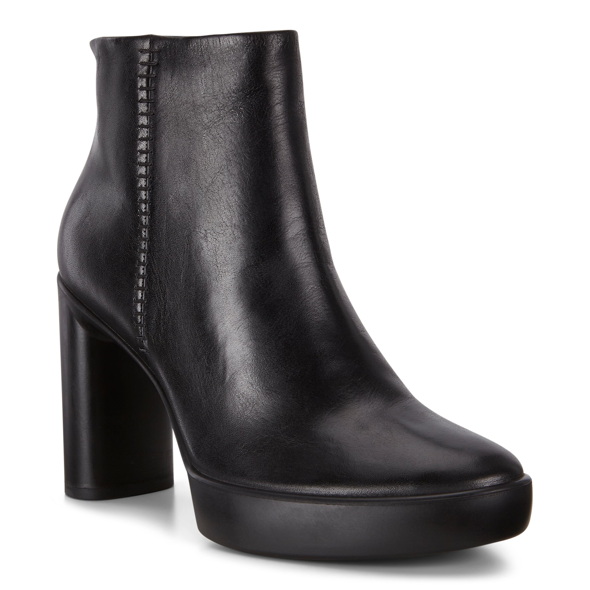 ECCO Shape Sculpted Motion 75 ウィメンズ レザーアンクルブーツ - ブラック - Main