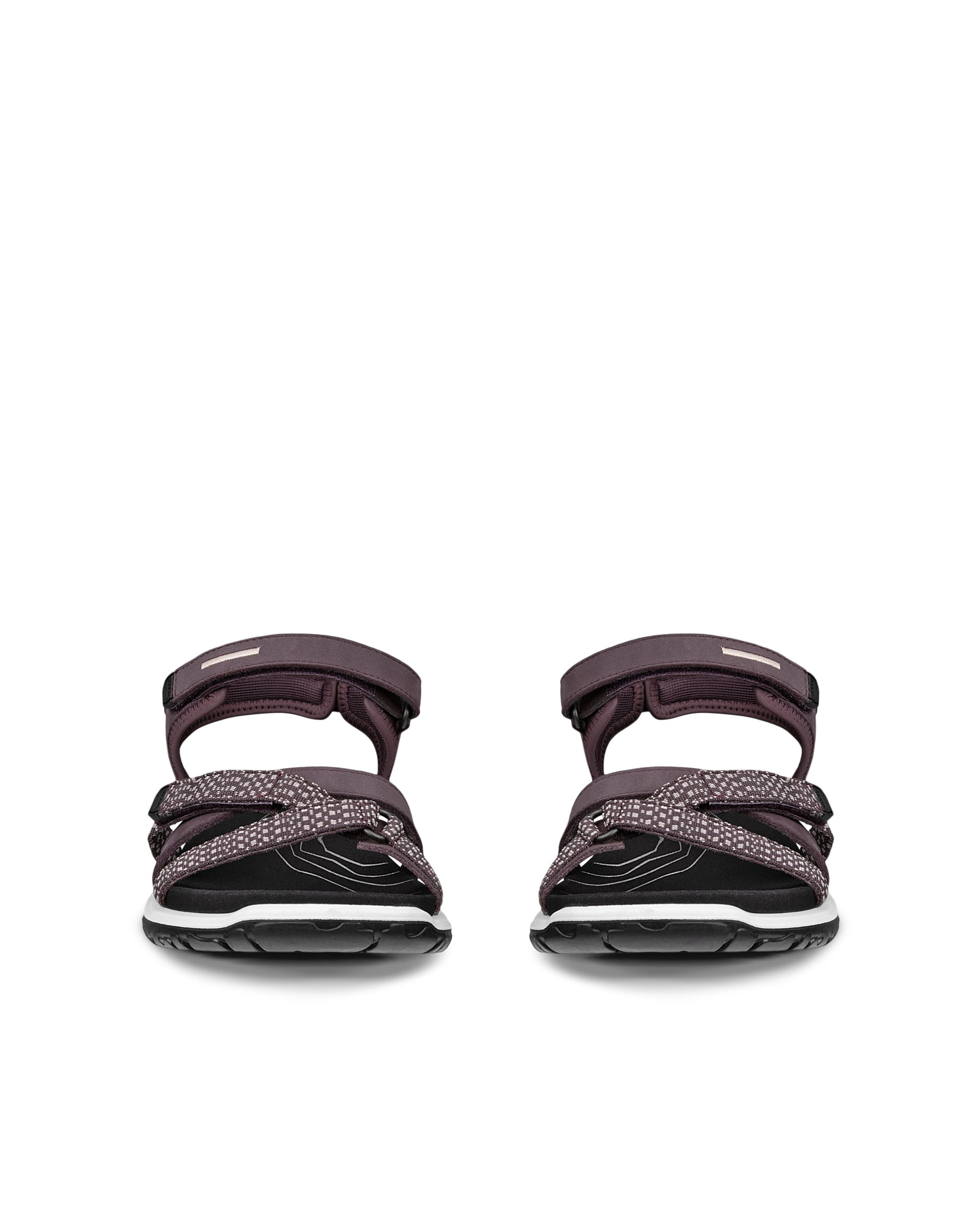 Damskie nubukowe sandały outdoor ECCO® OFFROAD ROAM - Fioletowy - Front pair