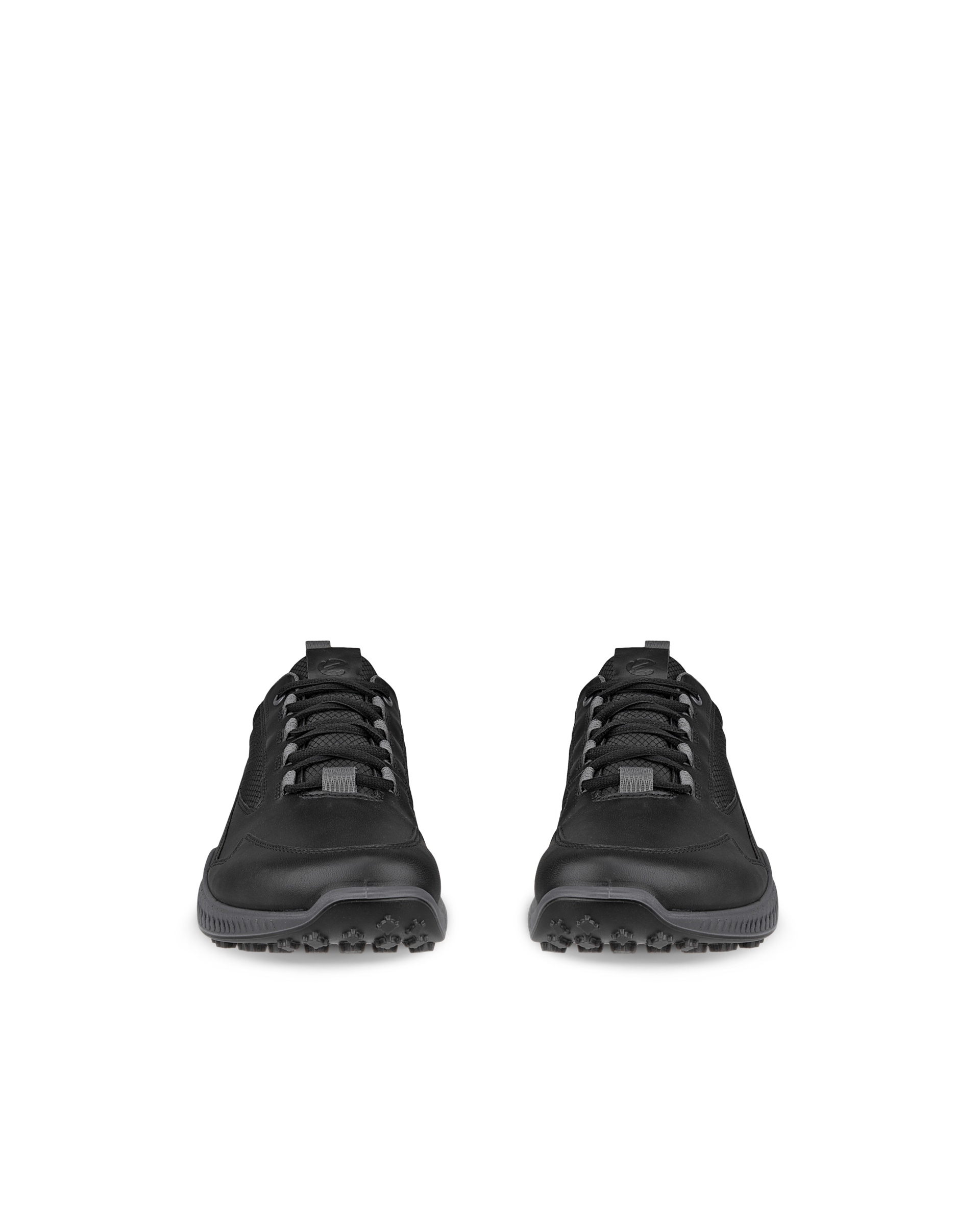 Men's ECCO® Golf S-Hybrid Leather Waterproof Golf Shoe - Black - Front pair