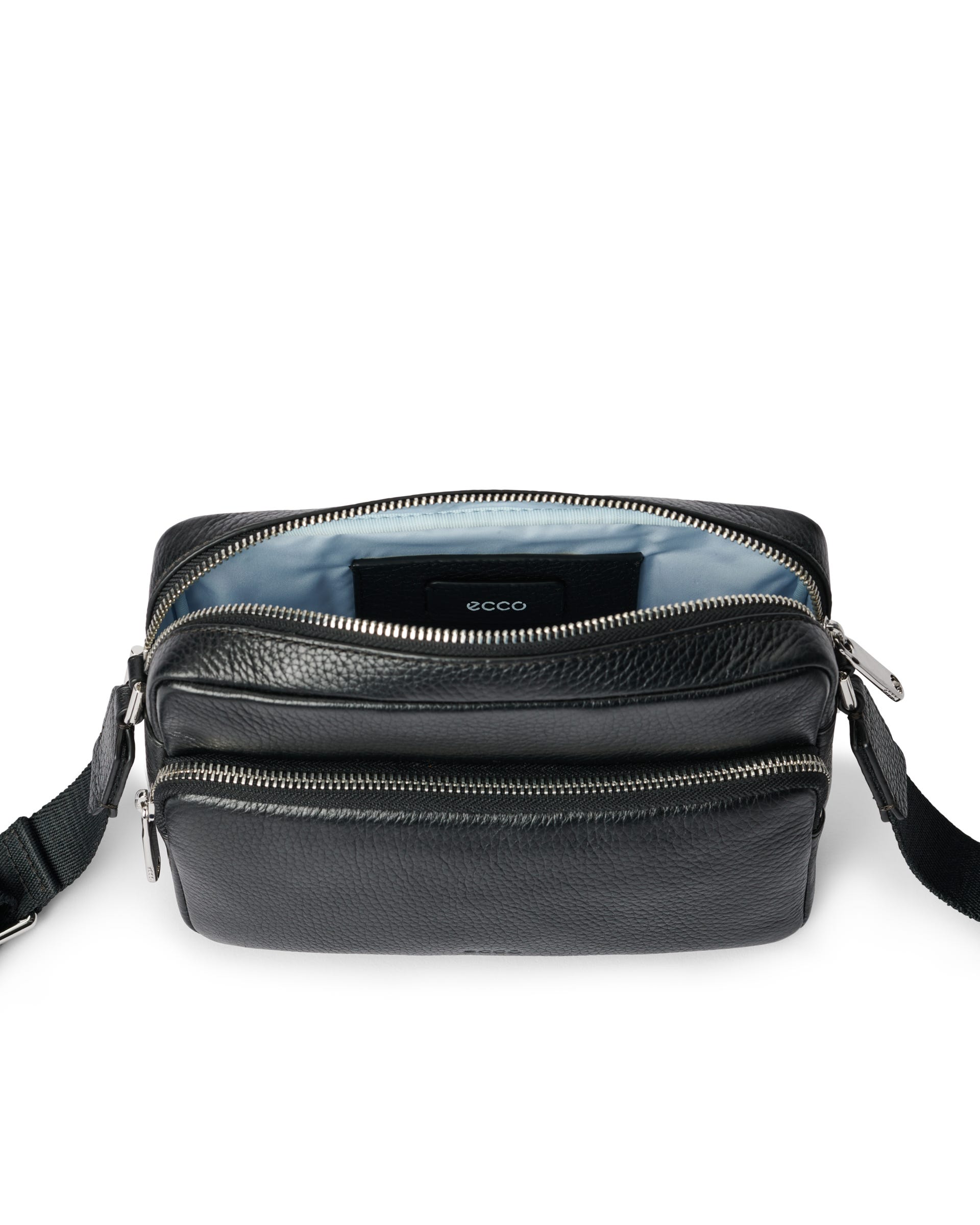 ECCO® Leather Camera Bag - Black - Inside
