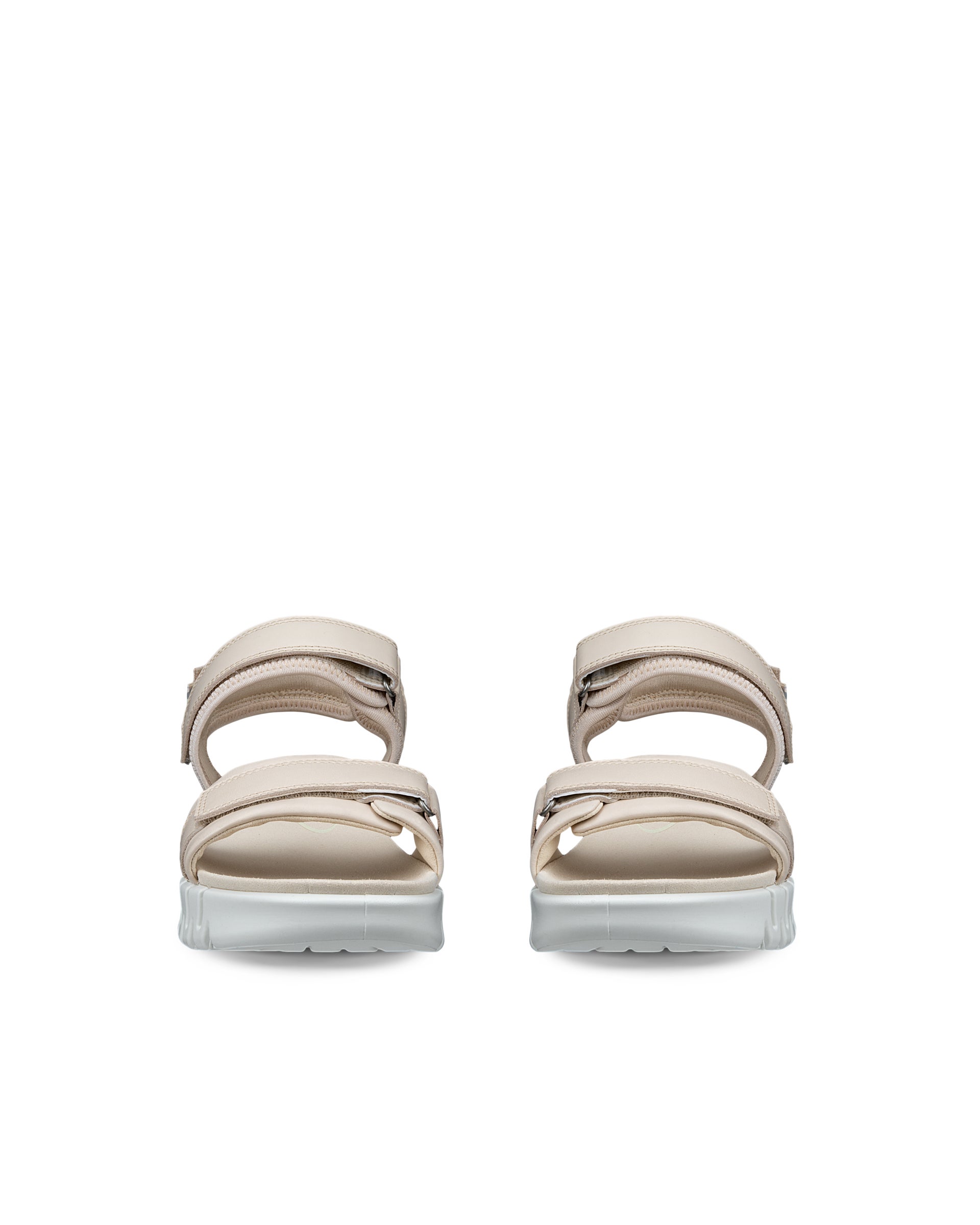 Dámske kožené sandále na podpätku  ECCO® Gruuv Sol - Béžová - Front pair