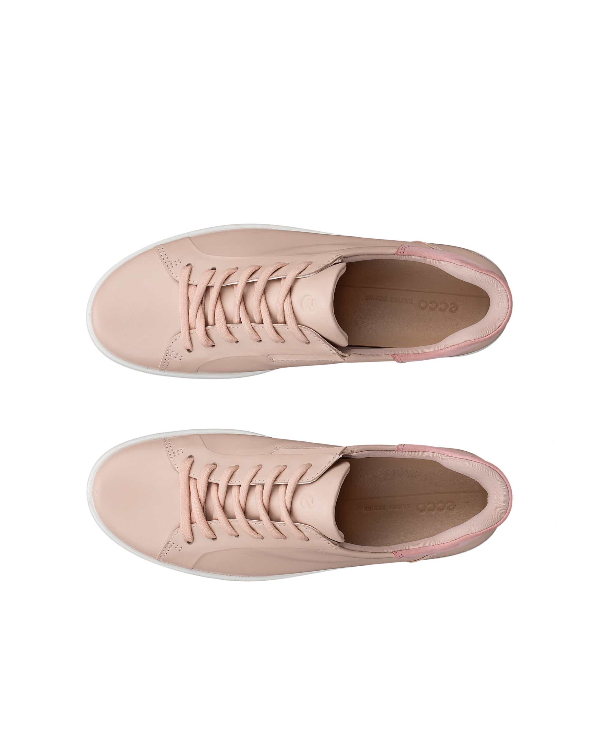 ECCO SOFT 7 Women ウィメンズ レザースニーカー - ピンク - Top left pair