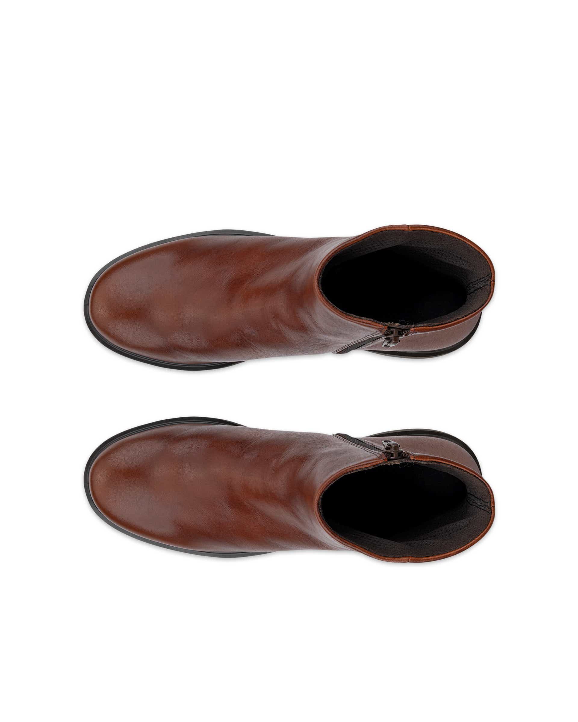 Women's ECCO® METROPOLE VIENNA Leather Mid-Cut Boot - Brown - Top left pair