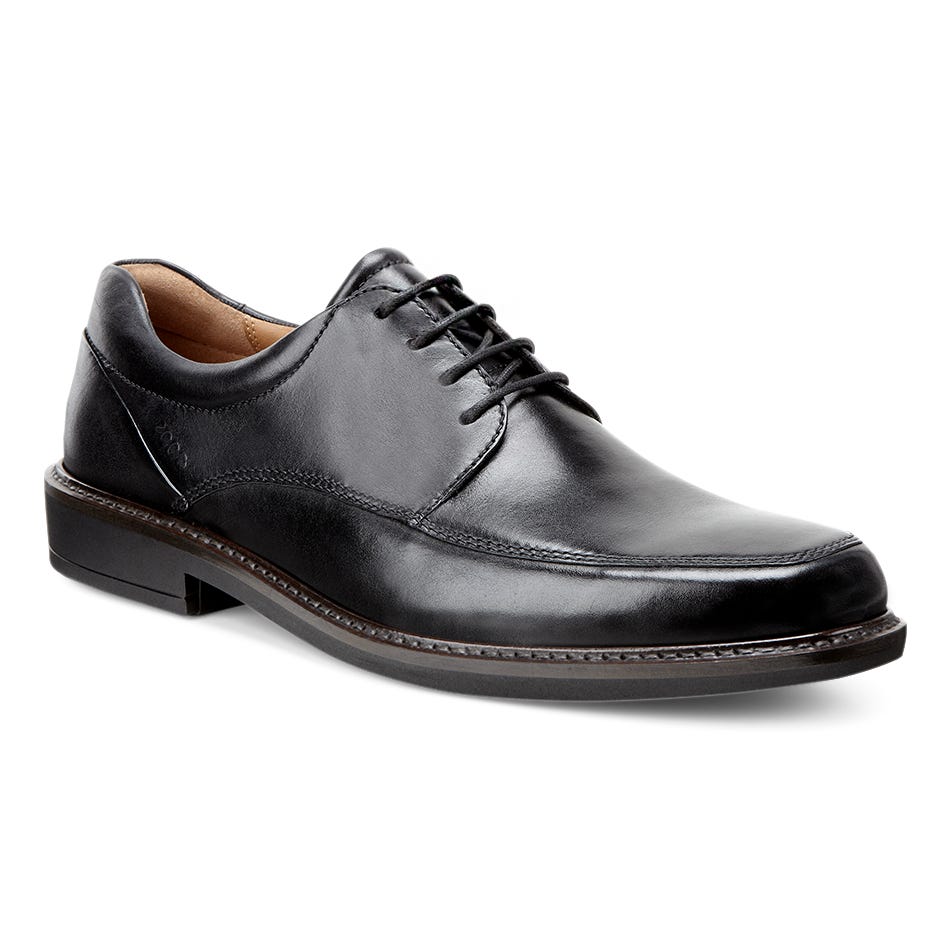 Men's ECCO® Holton Leather Apron Derby Shoe - Black - Main