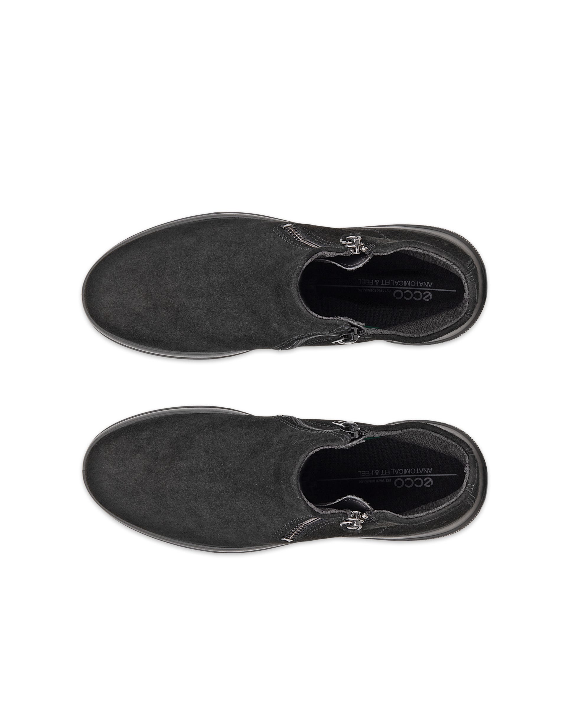 Damskie zamszowe buty ECCO® MOVE - Czarny - Top left pair