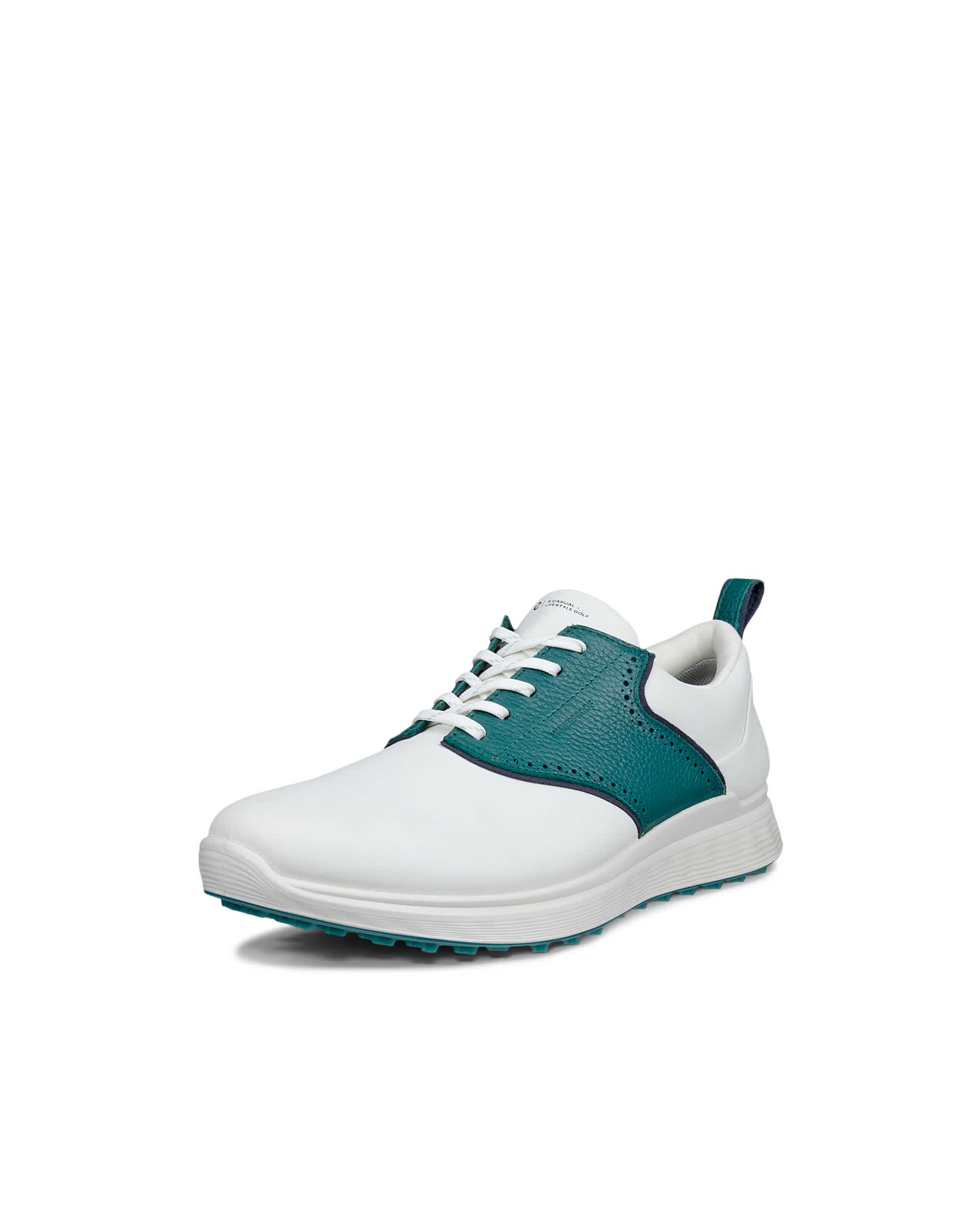 ECCO GOLF S-CASUAL LACE Men メンズ レザーウォータープルーフゴルフシューズ - ホワイト - Main