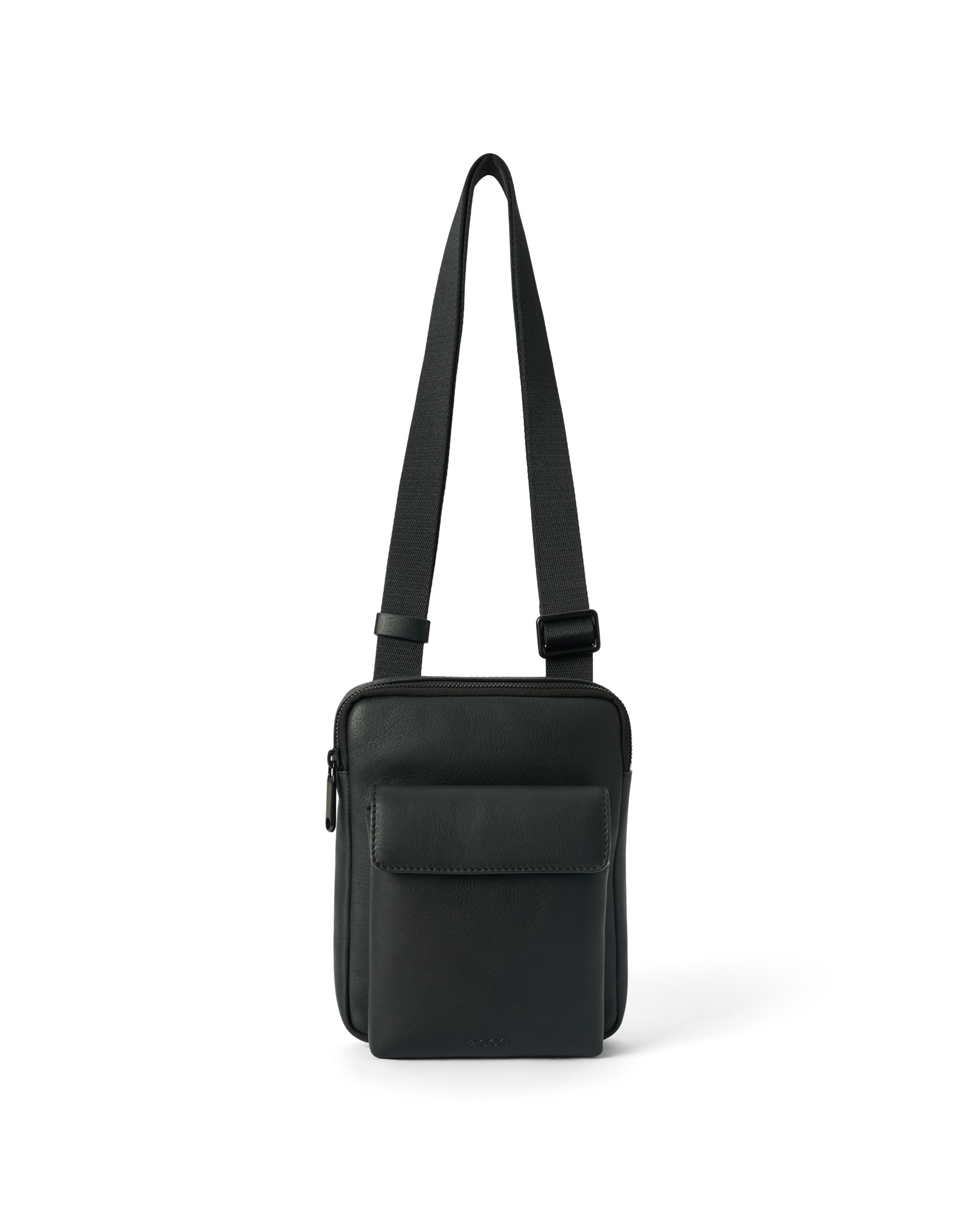 ECCO® Flat Pouch sac bandoulière cuir - Noir - Main