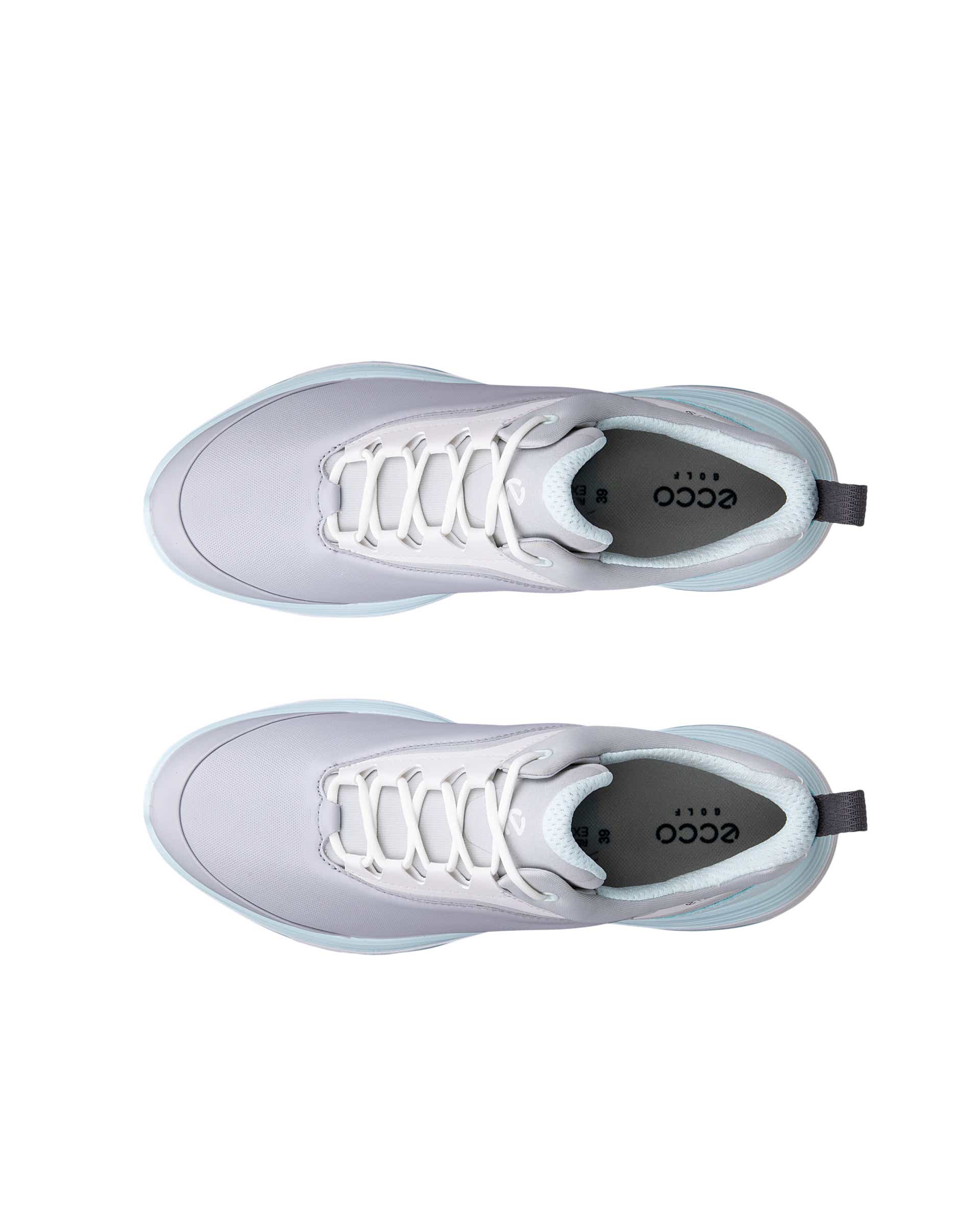 Women's ECCO® Golf LT1 Leather Waterproof Golf Shoe - Gray - Top left pair