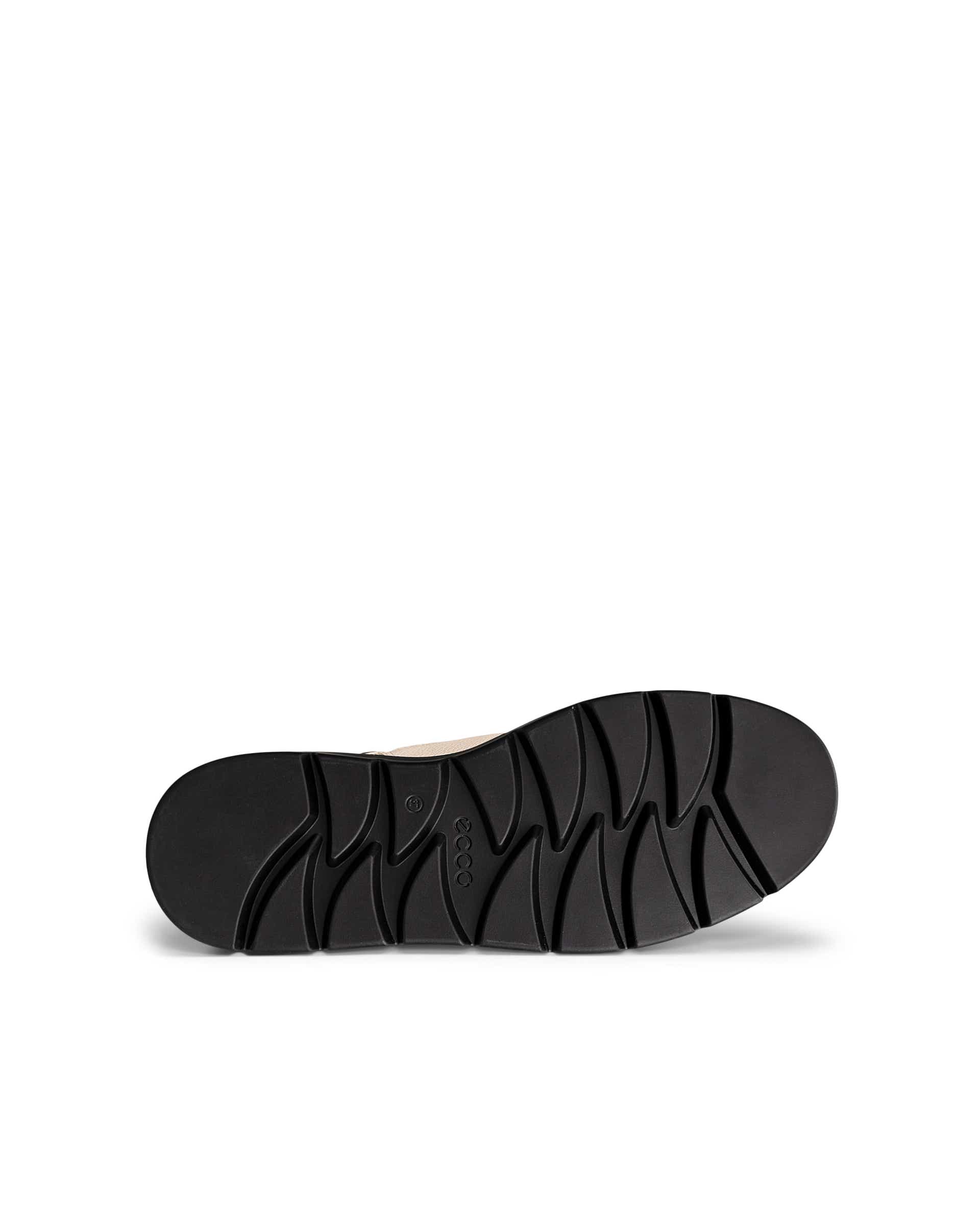 ECCO Nouvelle ウィメンズ レザーレースアップブーツ - ベージュ - Sole