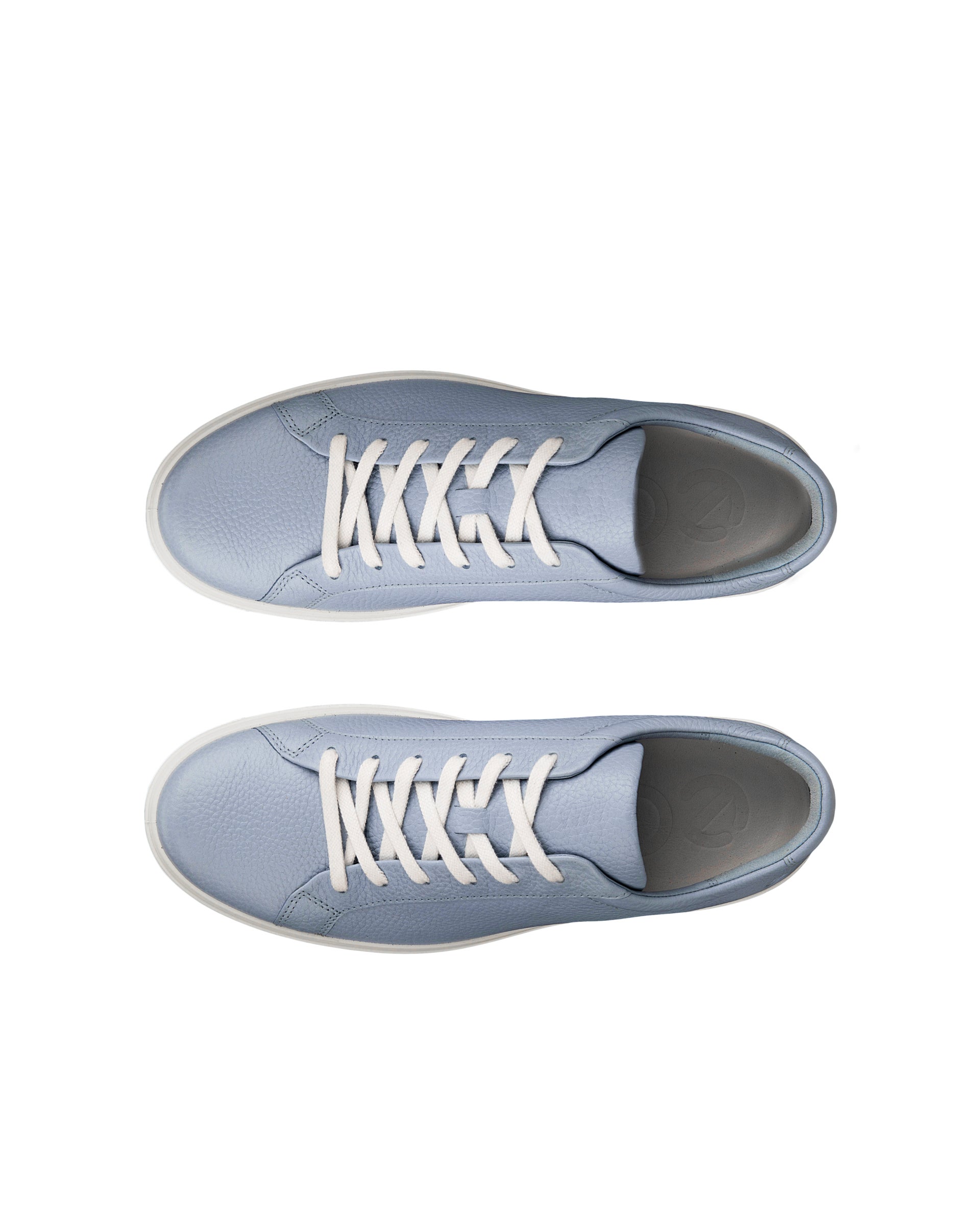 Men's ECCO® Soft 60 Leather Sneaker - Blue - Top left pair