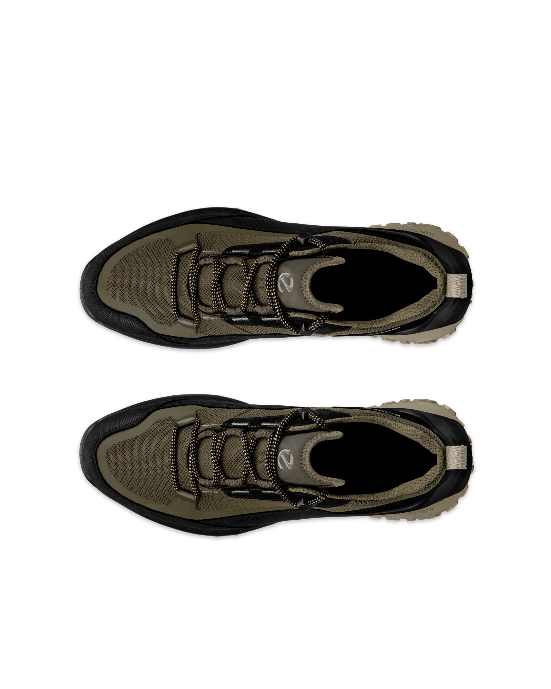 ECCO ULT-TRN Low メンズ ヌバックウォータープルーフハイキングシューズ - グリーン - Top left pair