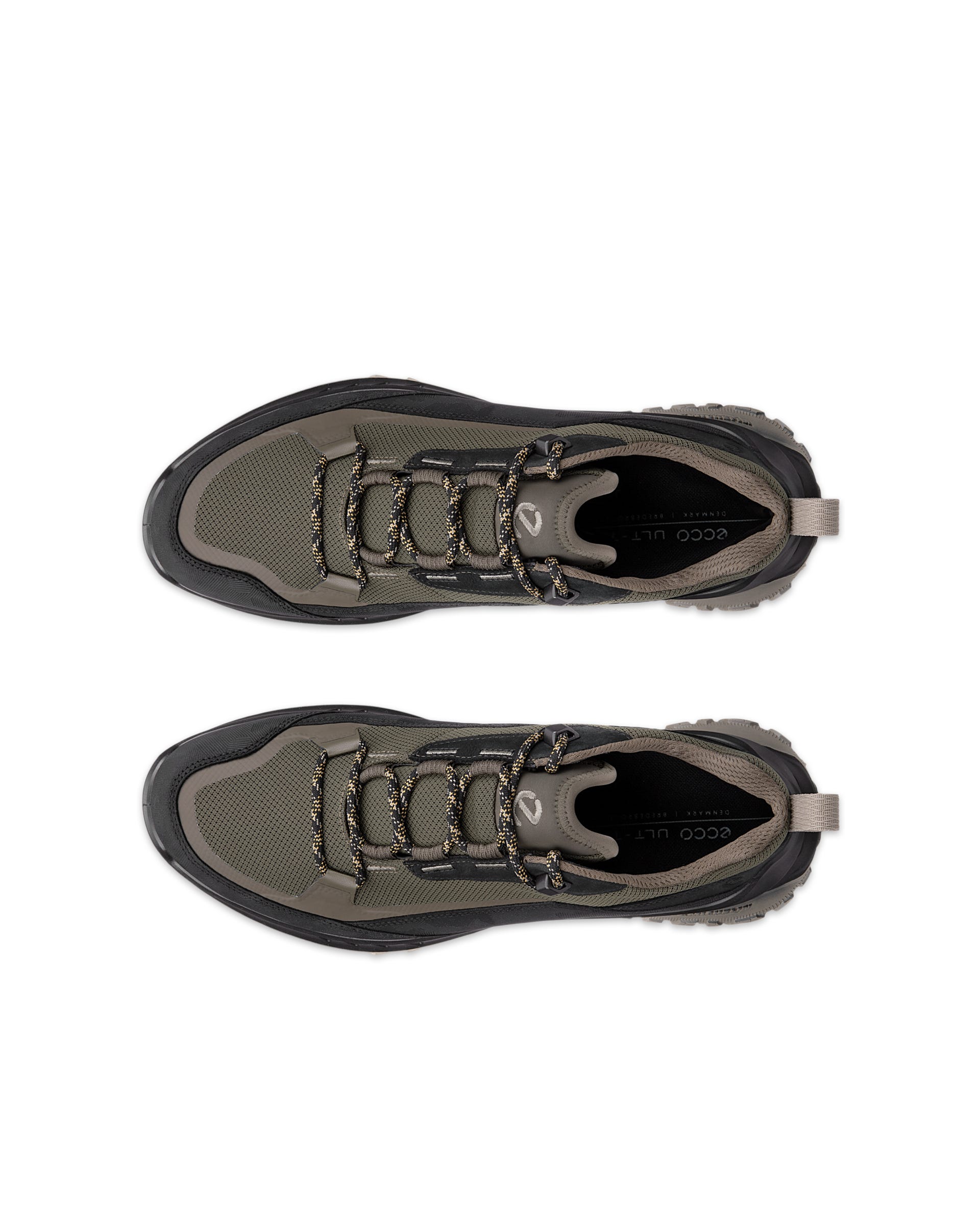 ECCO ULT-TRN MEN メンズ ヌバックウォータープルーフハイキングシューズ - グリーン - Top left pair