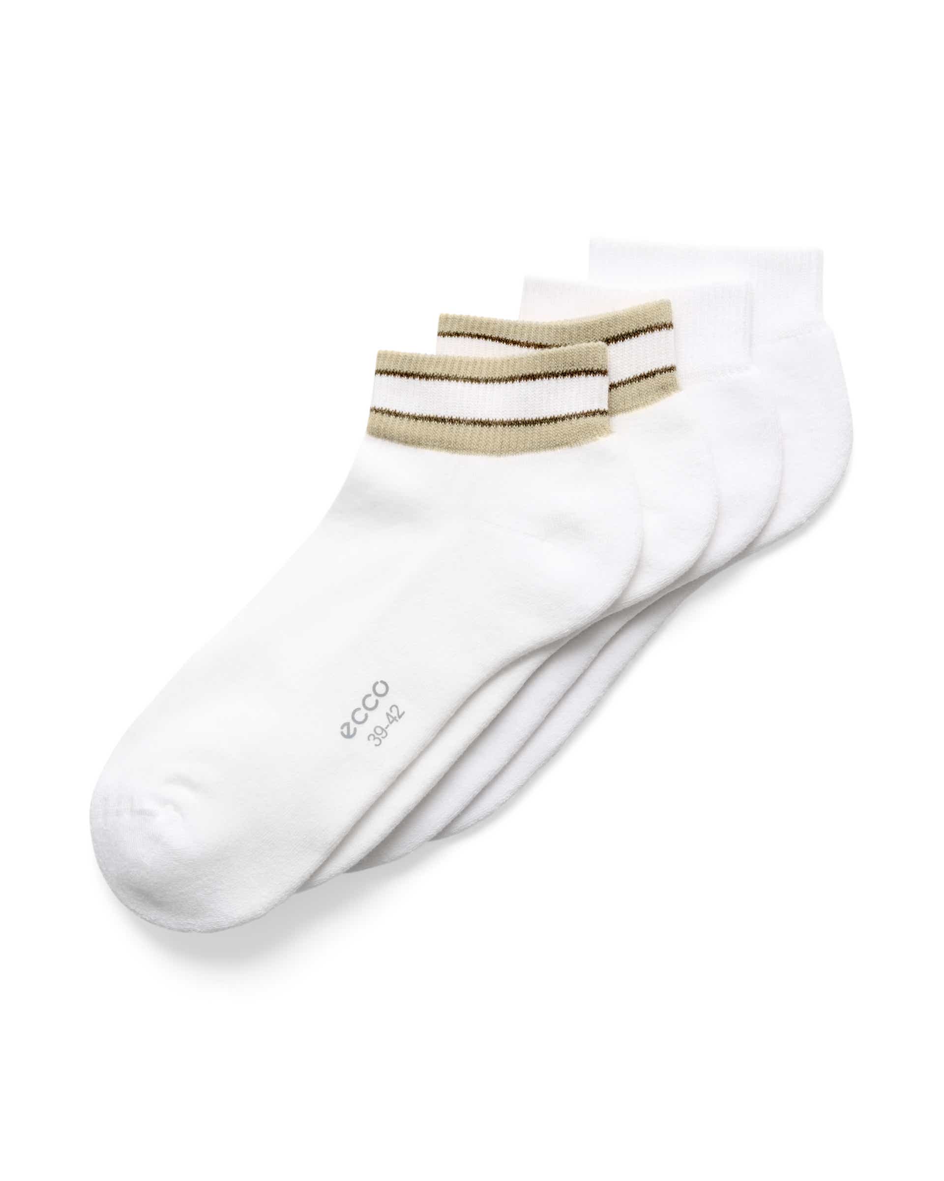 Uniseks nizke nogavice ECCO® RETRO LOW CUT 2-PACK - Bela - Main