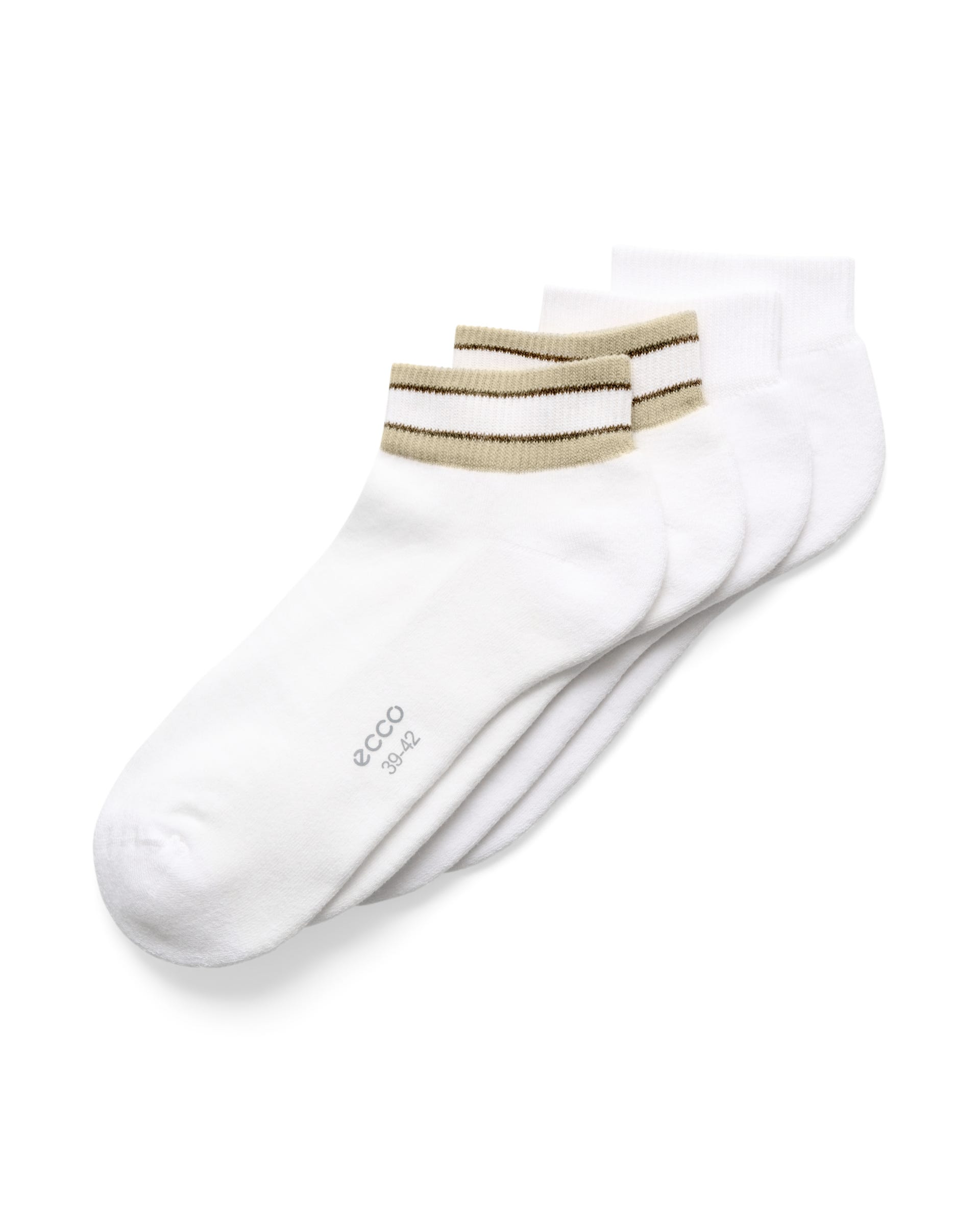 Uniseks nizke nogavice ECCO® RETRO LOW CUT 2-PACK - Bela - Main