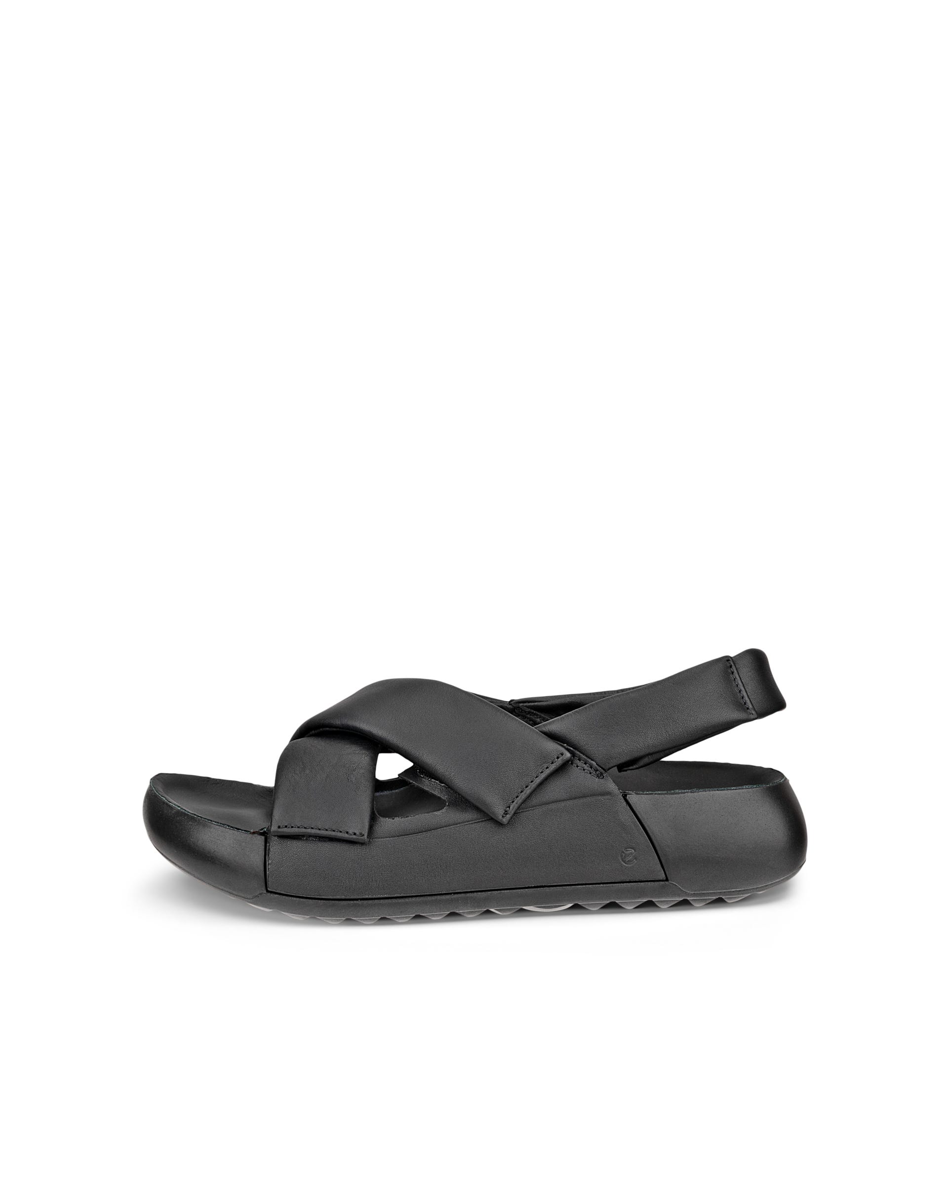 ECCO Cozmo PF ウィメンズ レザーサンダル - ブラック - Outside