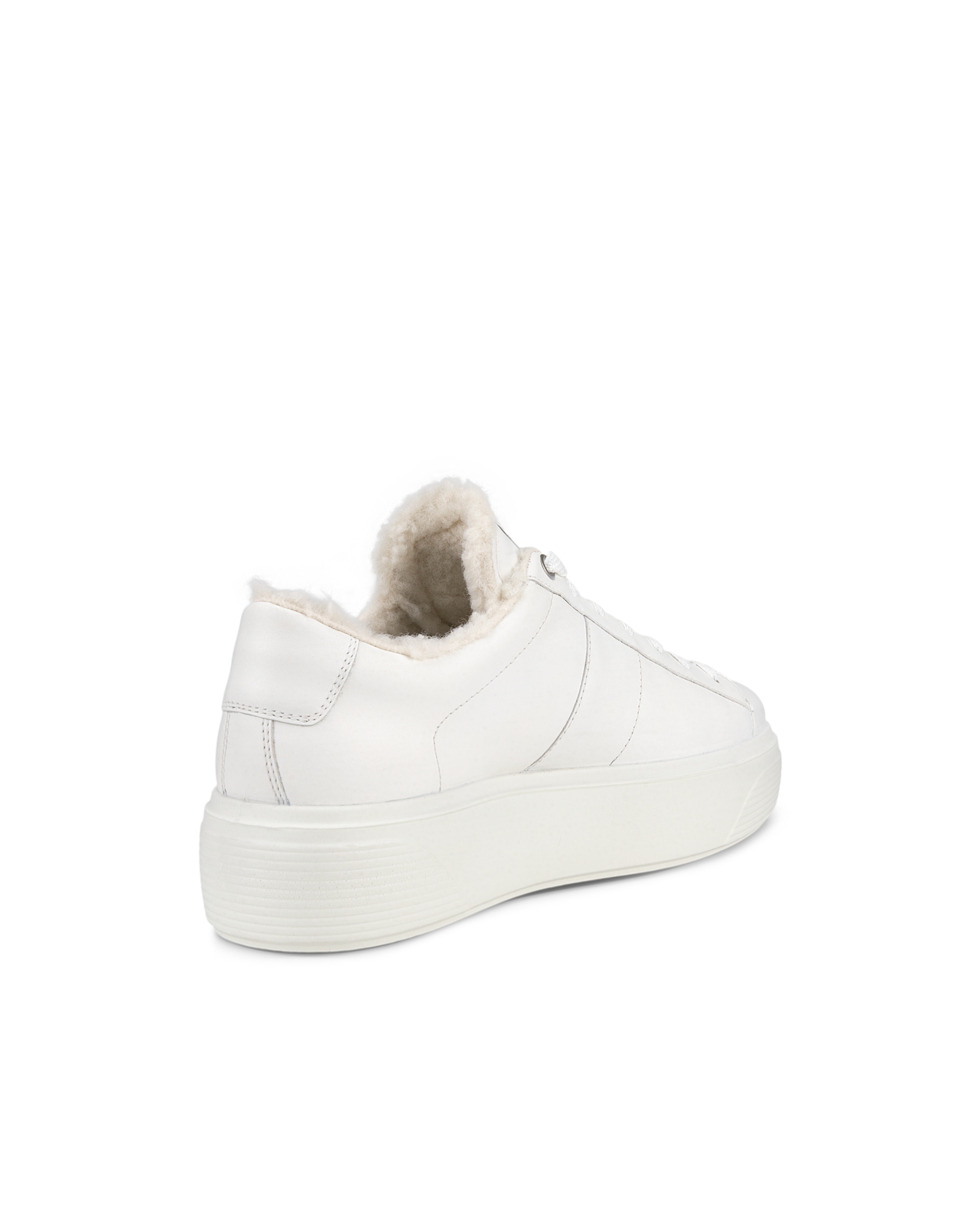 ECCO Street Platform ウィメンズ レザースニーカー - ホワイト - Back
