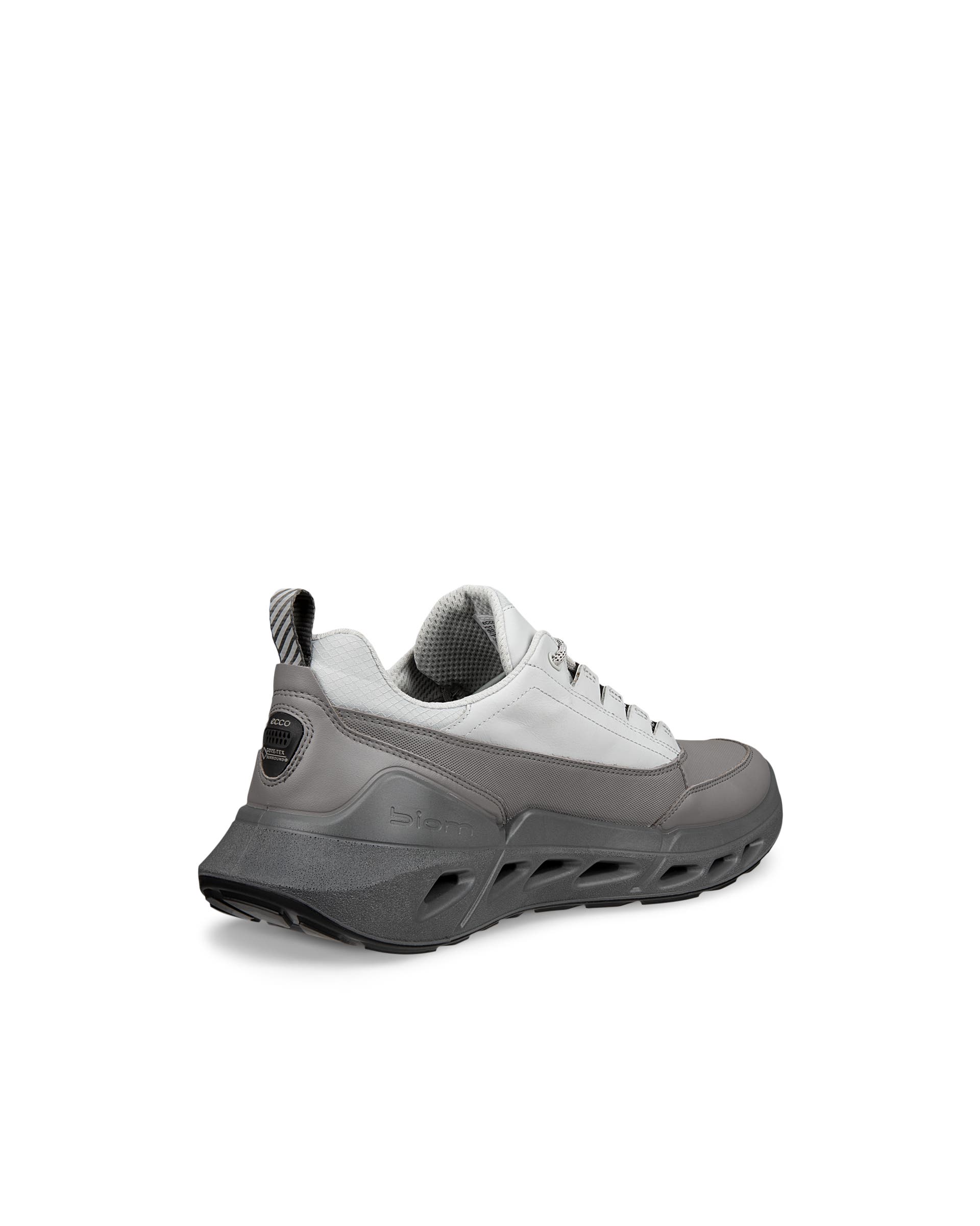ECCO® BIOM 720 baskets en cuir Gore-Tex pour homme - Gris - Back