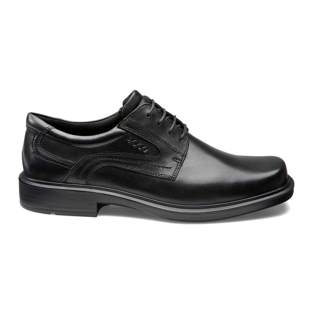 Men's ECCO® Helsinki Leather Derby Shoe - Black - Outside