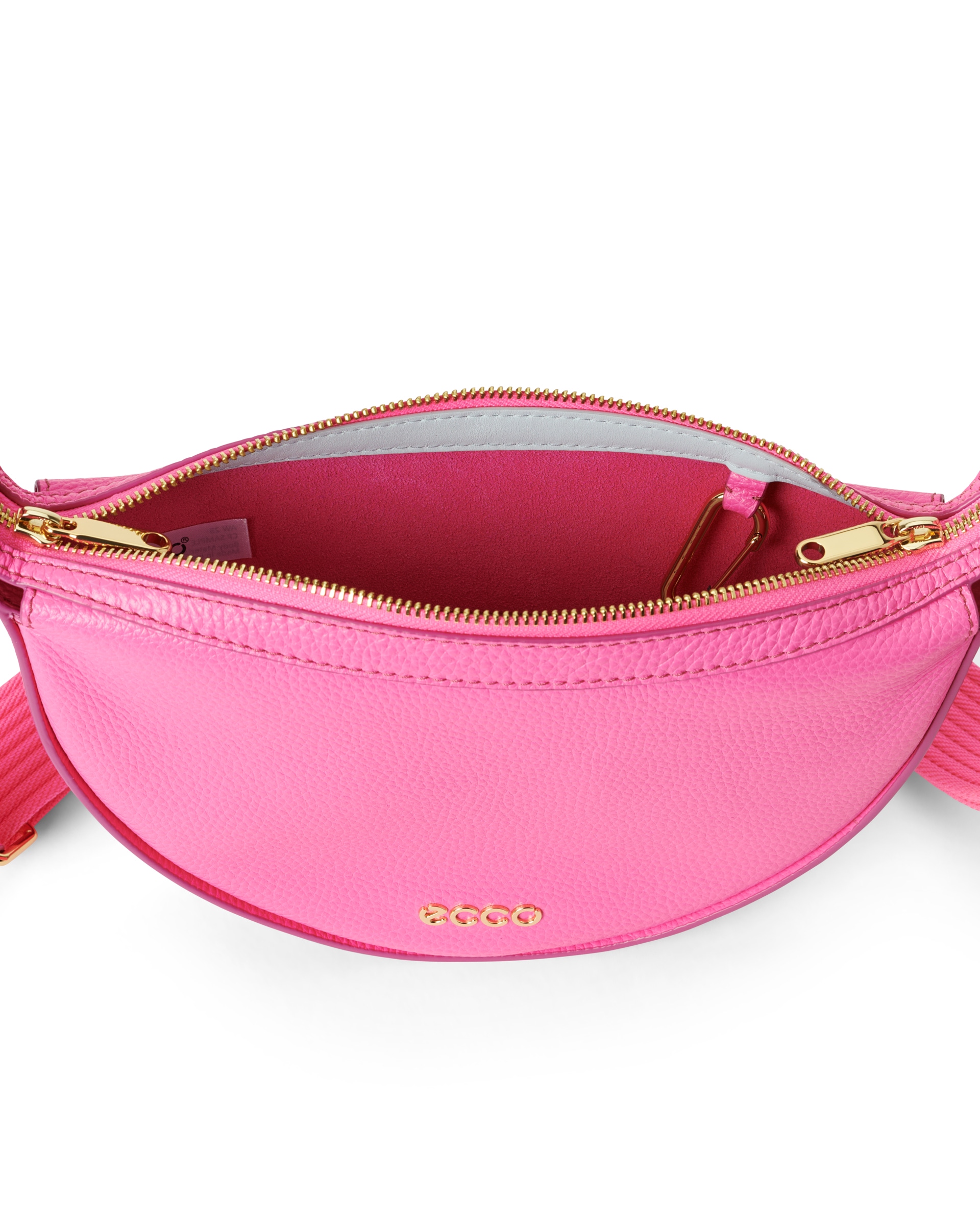 ECCO® Small Fortune Leather Shoulder & Crossbody Bag - Pink - Inside