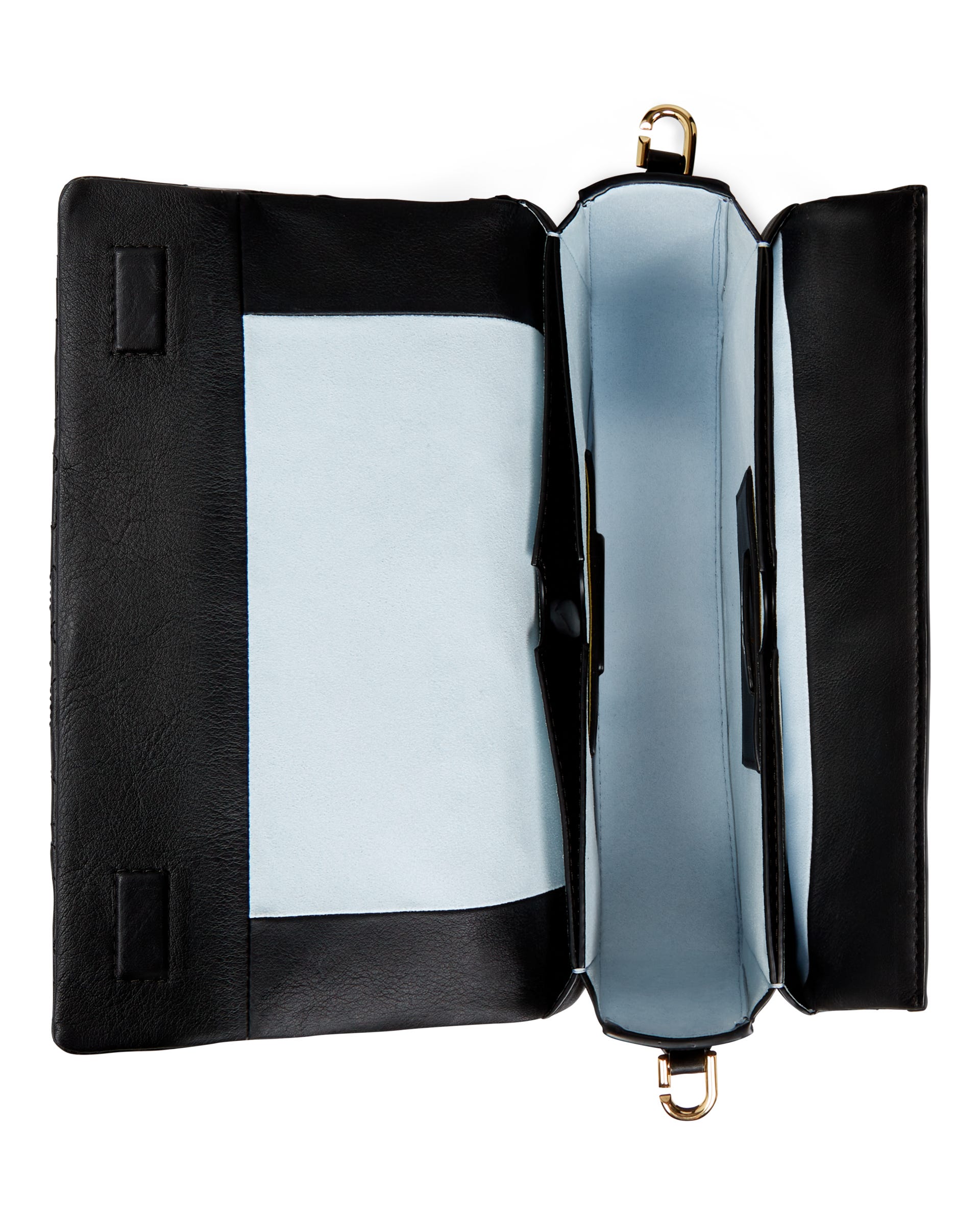 ECCO® Pinch Large Quilted Wave Leather Crossbody Bag - Black - Birdeye