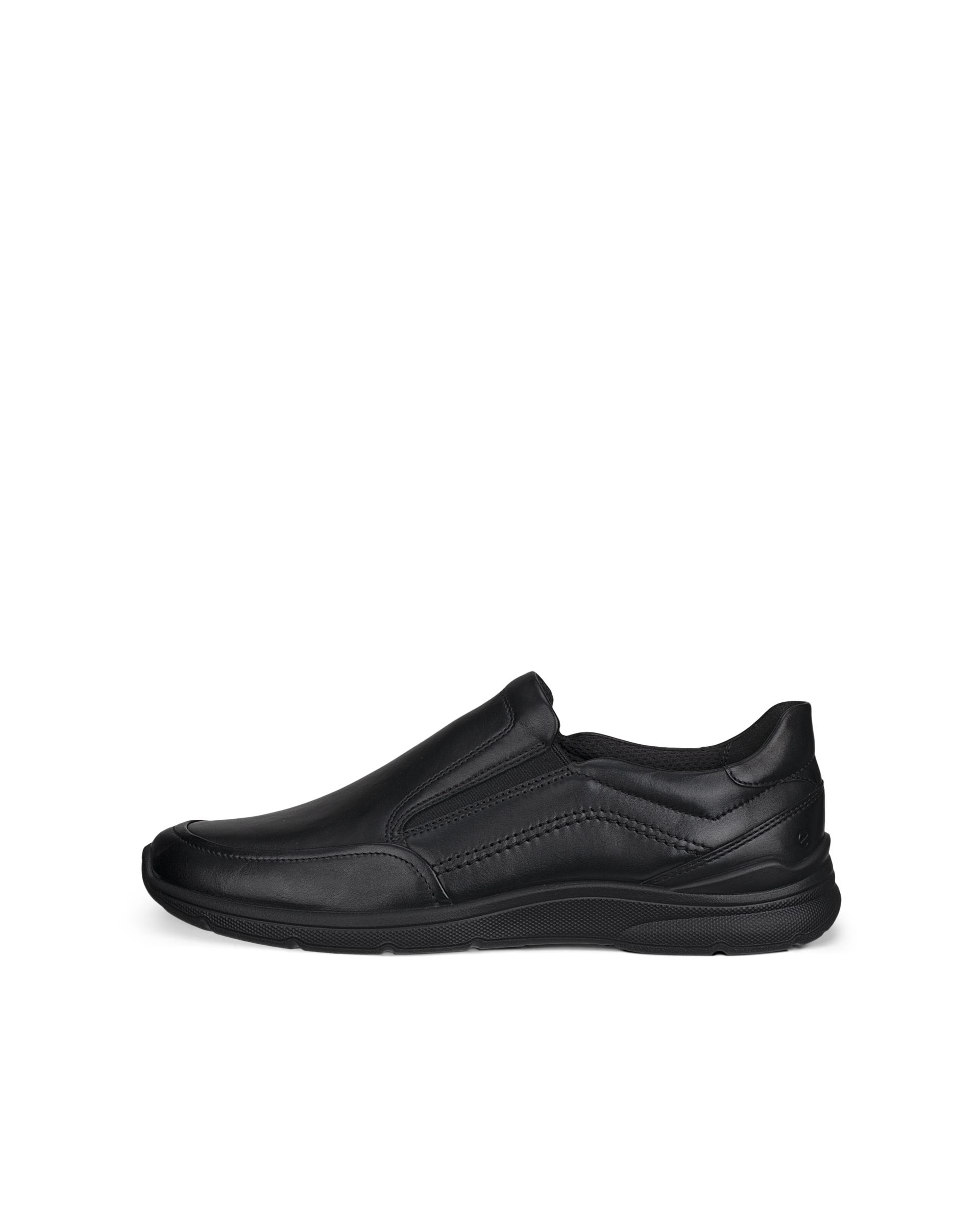 Zapatillas de nobuk sin cordones ECCO® IRVING para hombre - Negro - Outside