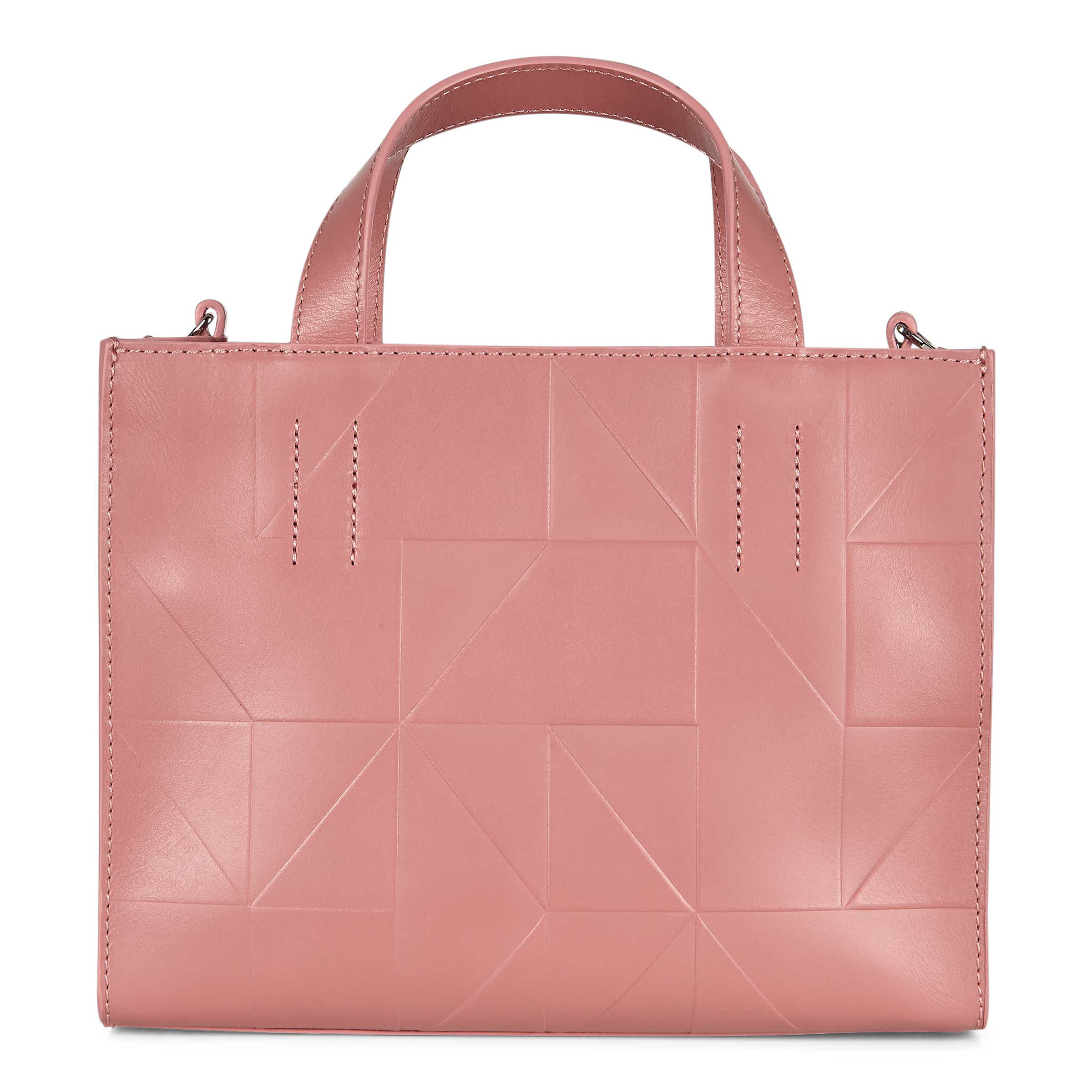 ECCO® Geometrik Mini Leather Handbag - Pink - Back