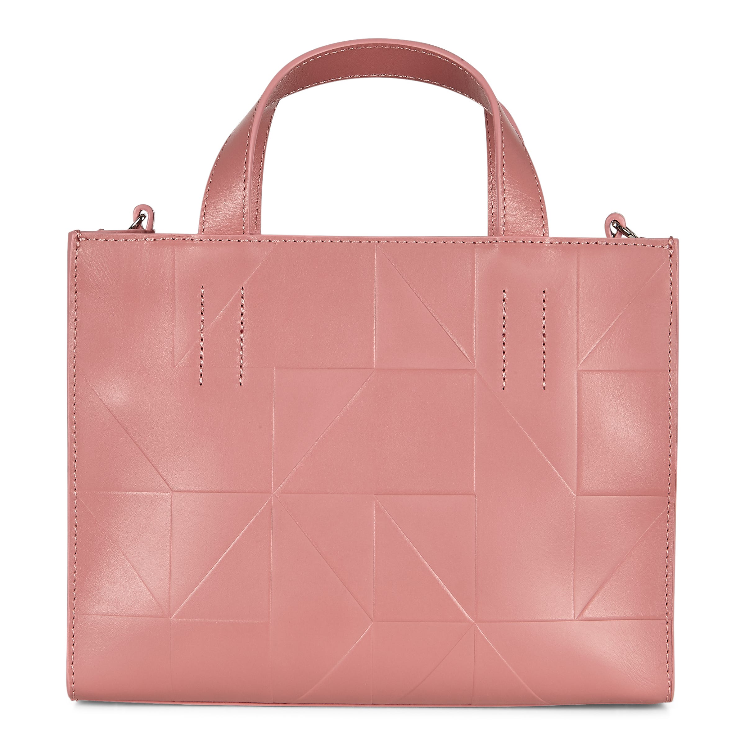 ECCO® Geometrik Mini Leather Handbag - Pink - Back