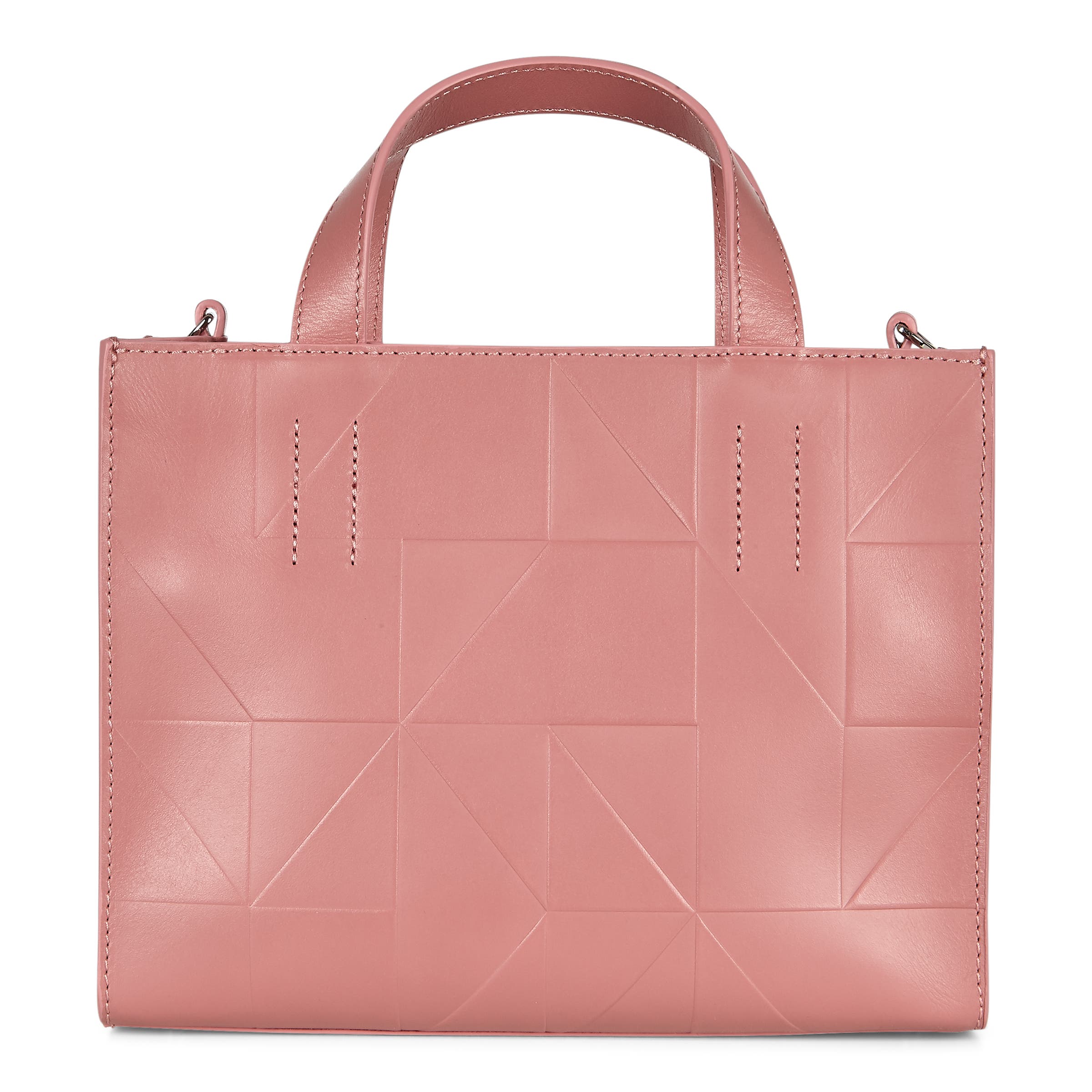 ECCO® Geometrik Mini Leather Handbag - Pink - Back