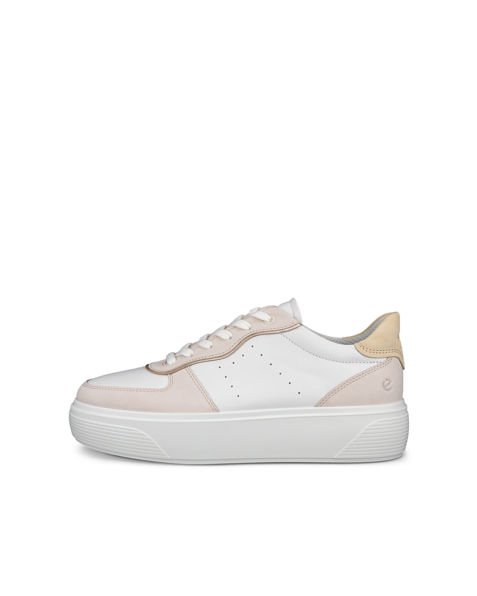 ECCO® Street Platform Dames leren sneaker - Wit - Outside