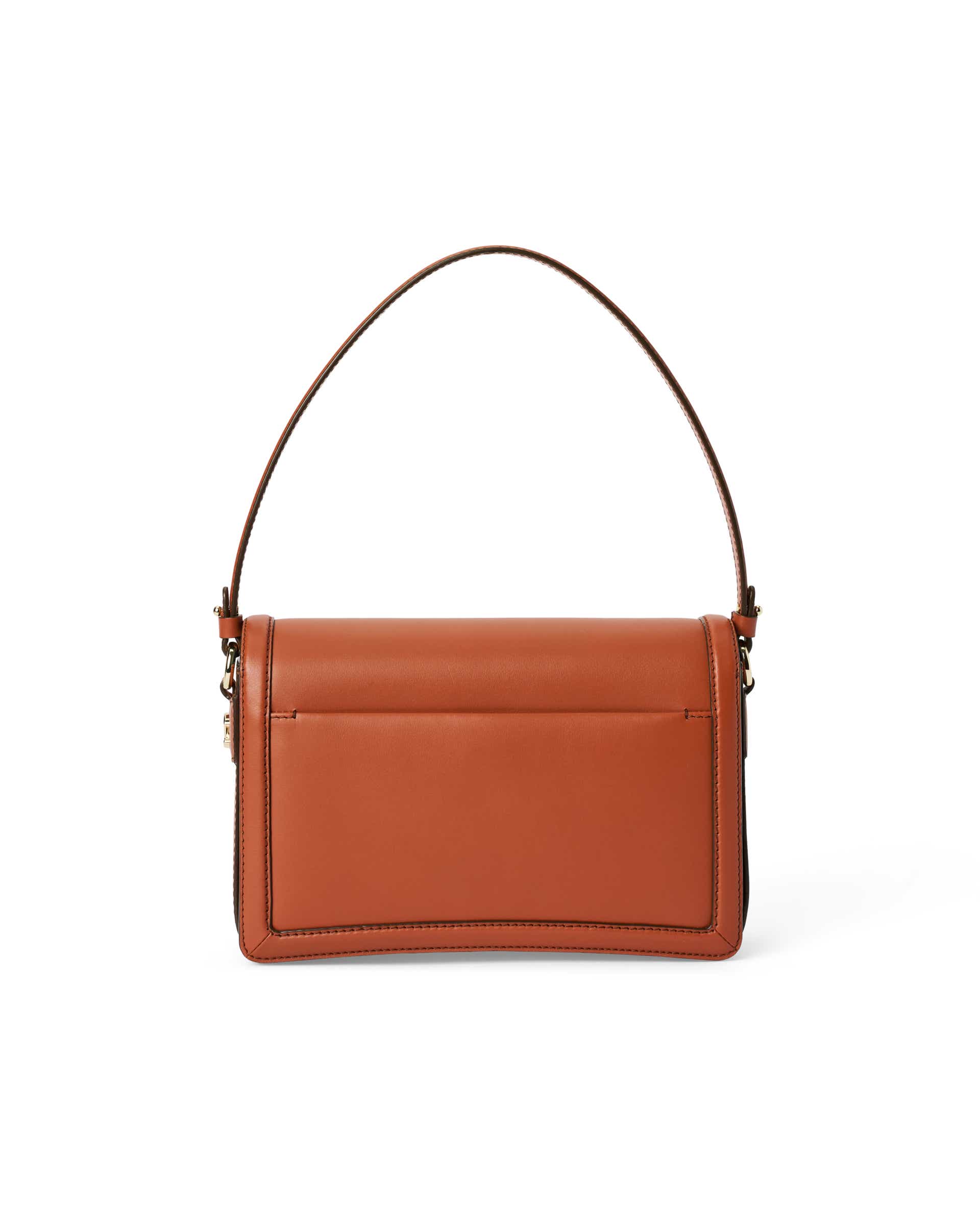 Women's ECCO® PINCH BAG Leather Pinch Crossbody Bag - Brown - Back
