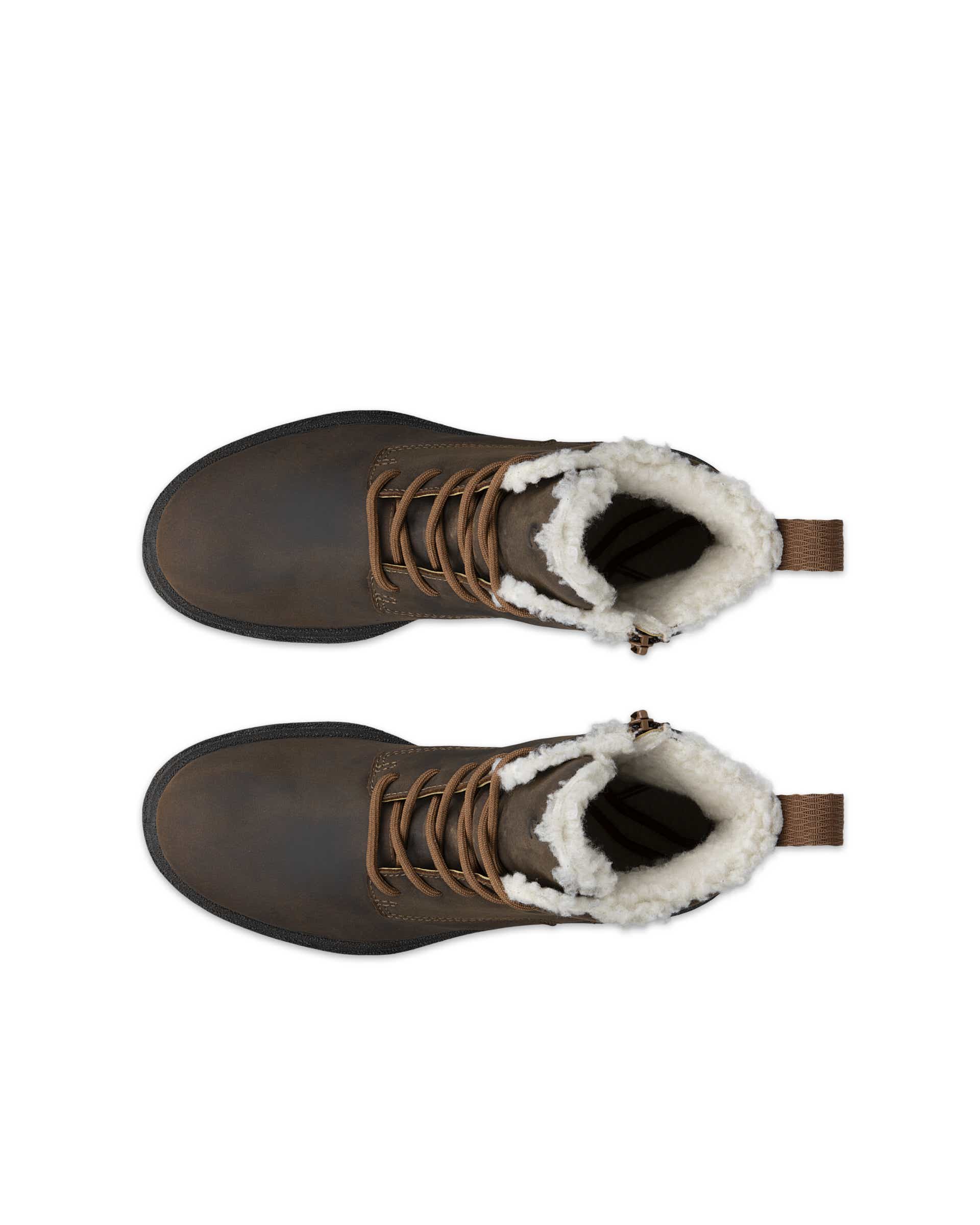 Botas impermeáveis nobuck mulher ECCO® GRAINER - Castanho - Top left pair