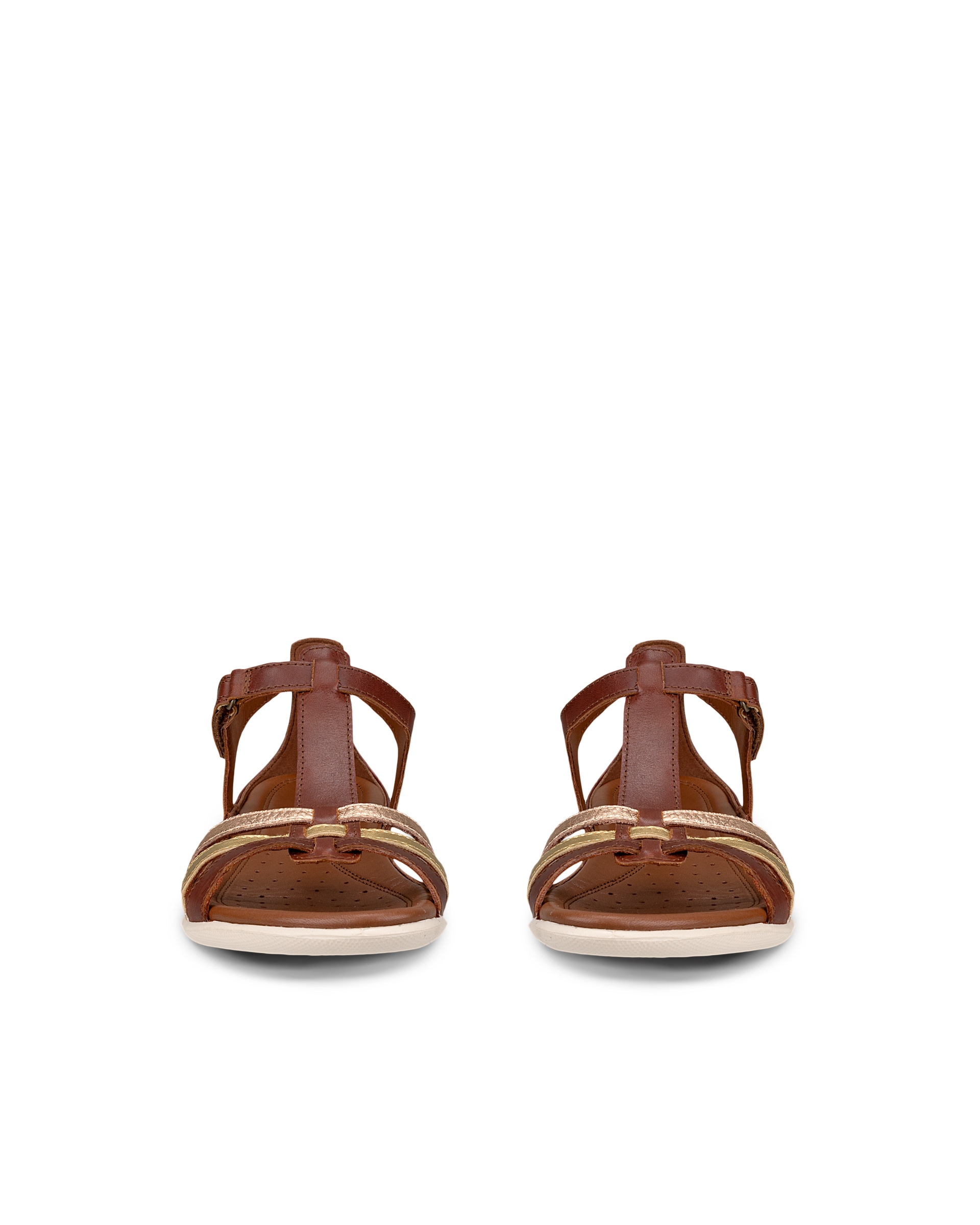 ECCO® Flash salomé cuir pour femme - Brun - Front pair