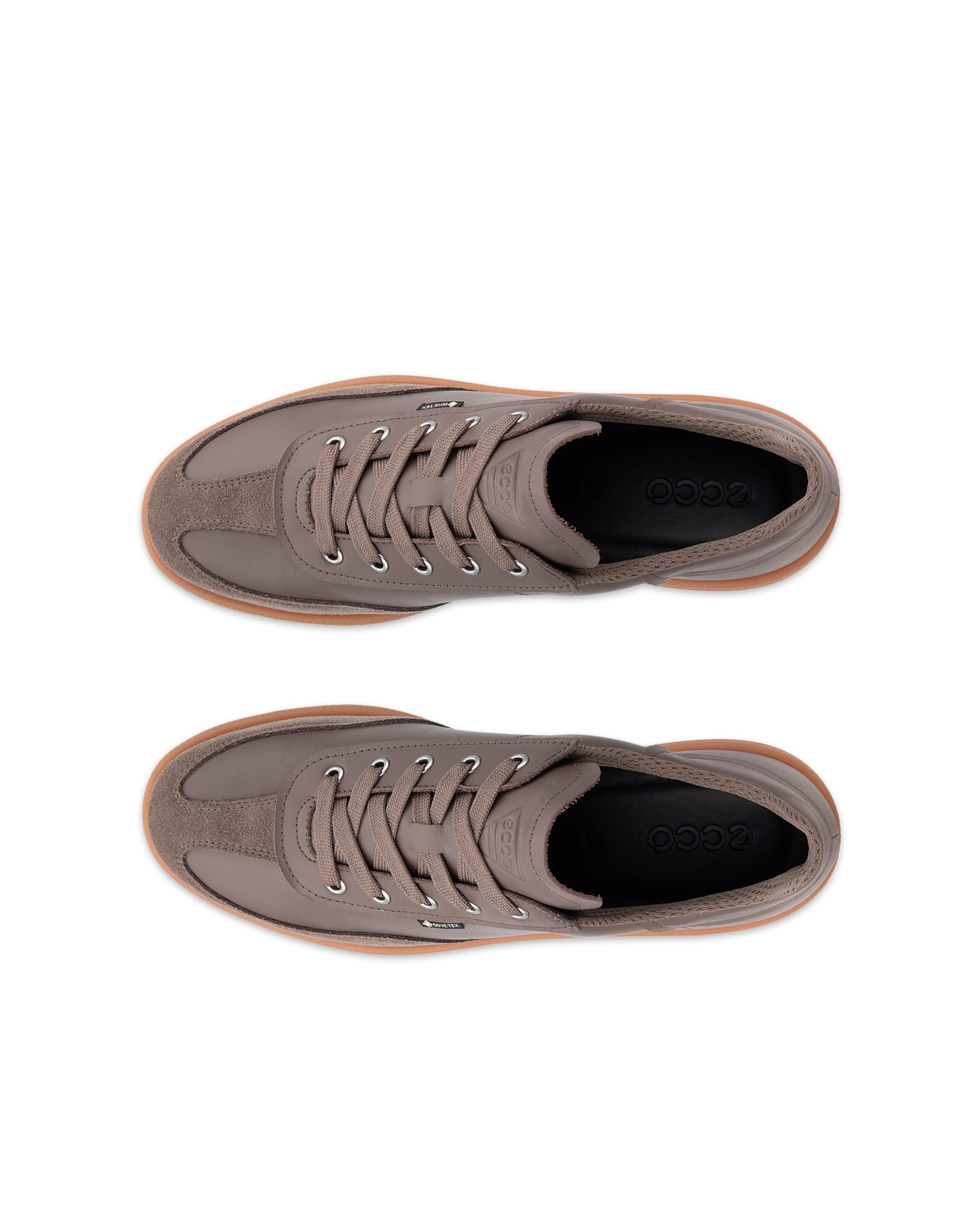 ECCO® SOFT 11 Gore-Tex sneakers i læder til damer - Brun - Outside