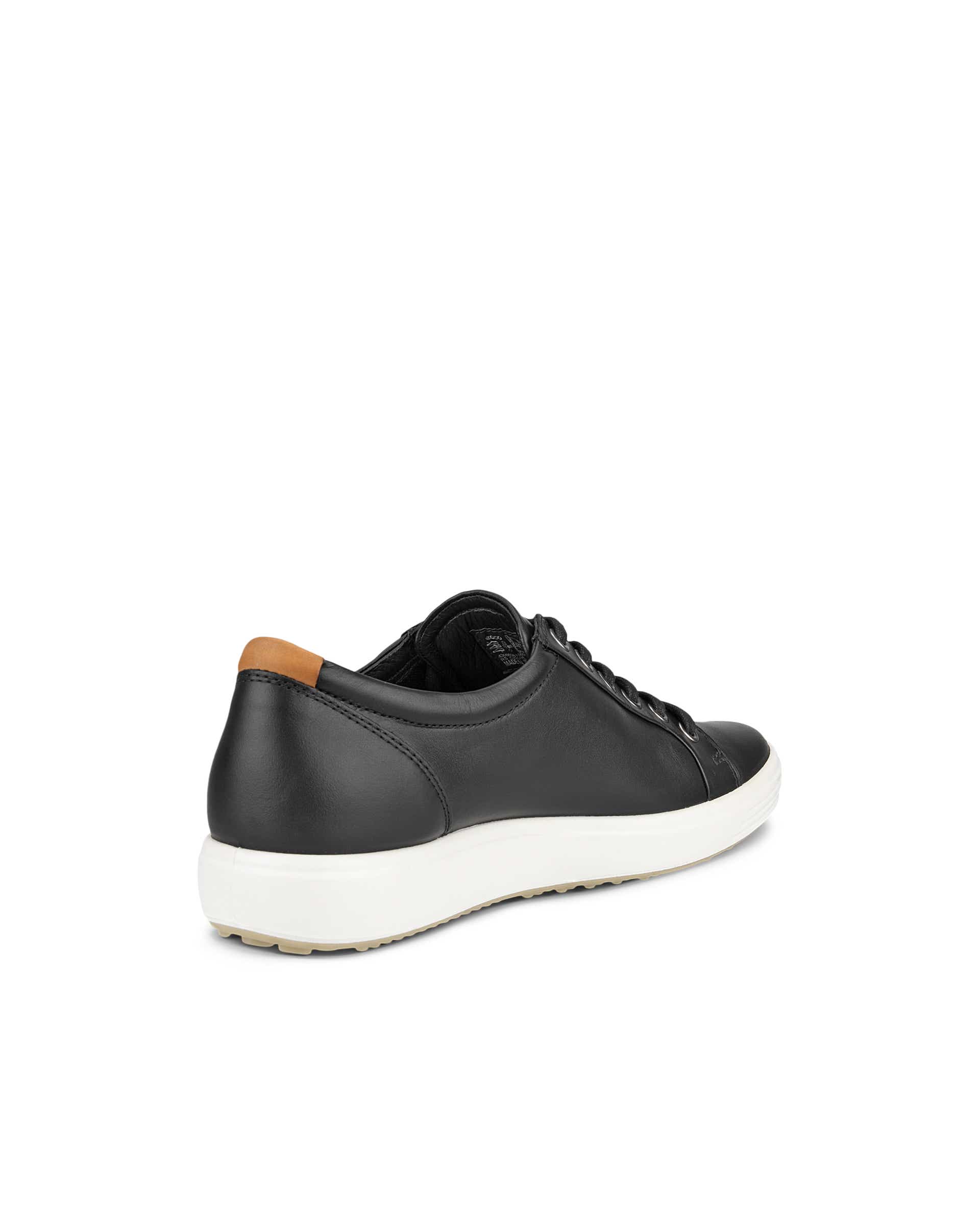 ECCO® Soft 7 baskets en cuir pour femme - Noir - Back