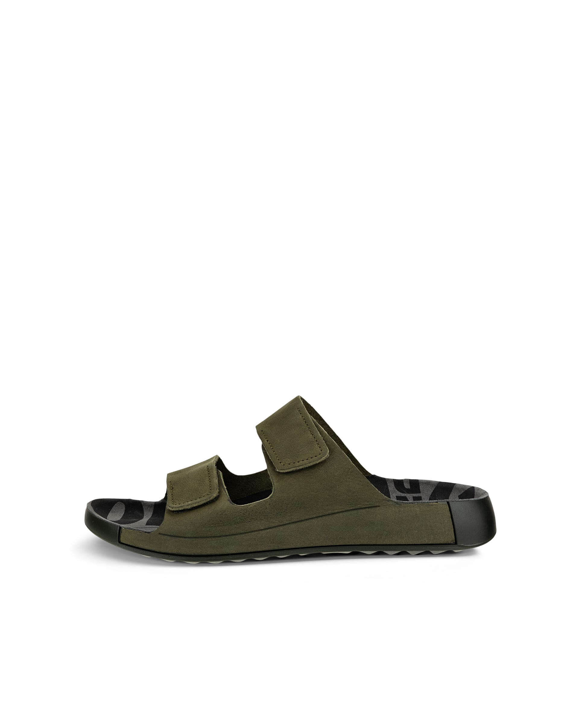 Men's ECCO® Cozmo Nubuck Two Strap Sandal - Green - Outside