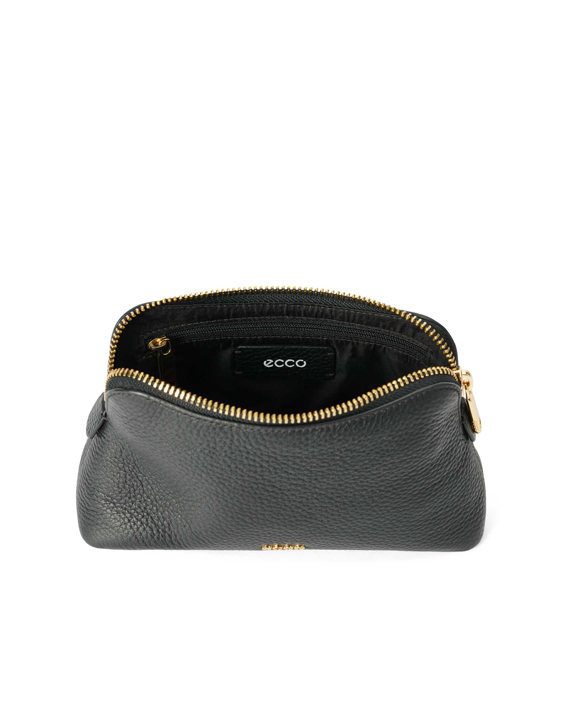 ECCO® Leather Cosmetic Pouch - Black - Inside
