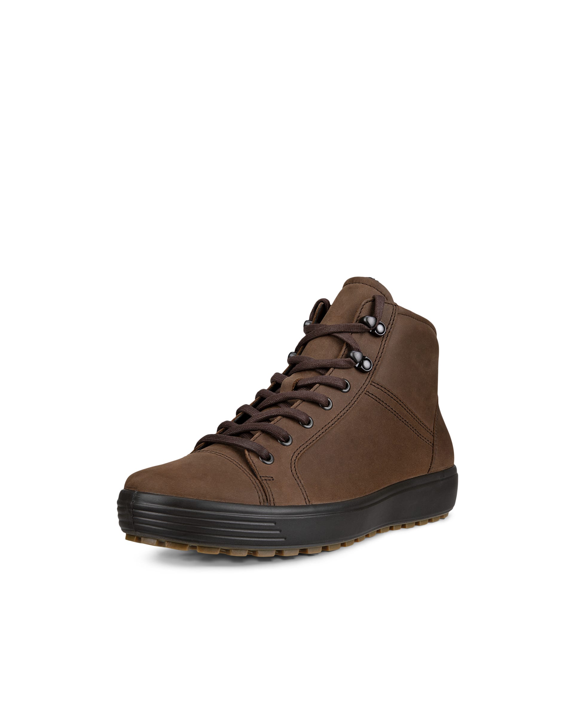 Men's ECCO® Soft 7 Tred II Nubuck Mid-Cut Boot - Brown - Main