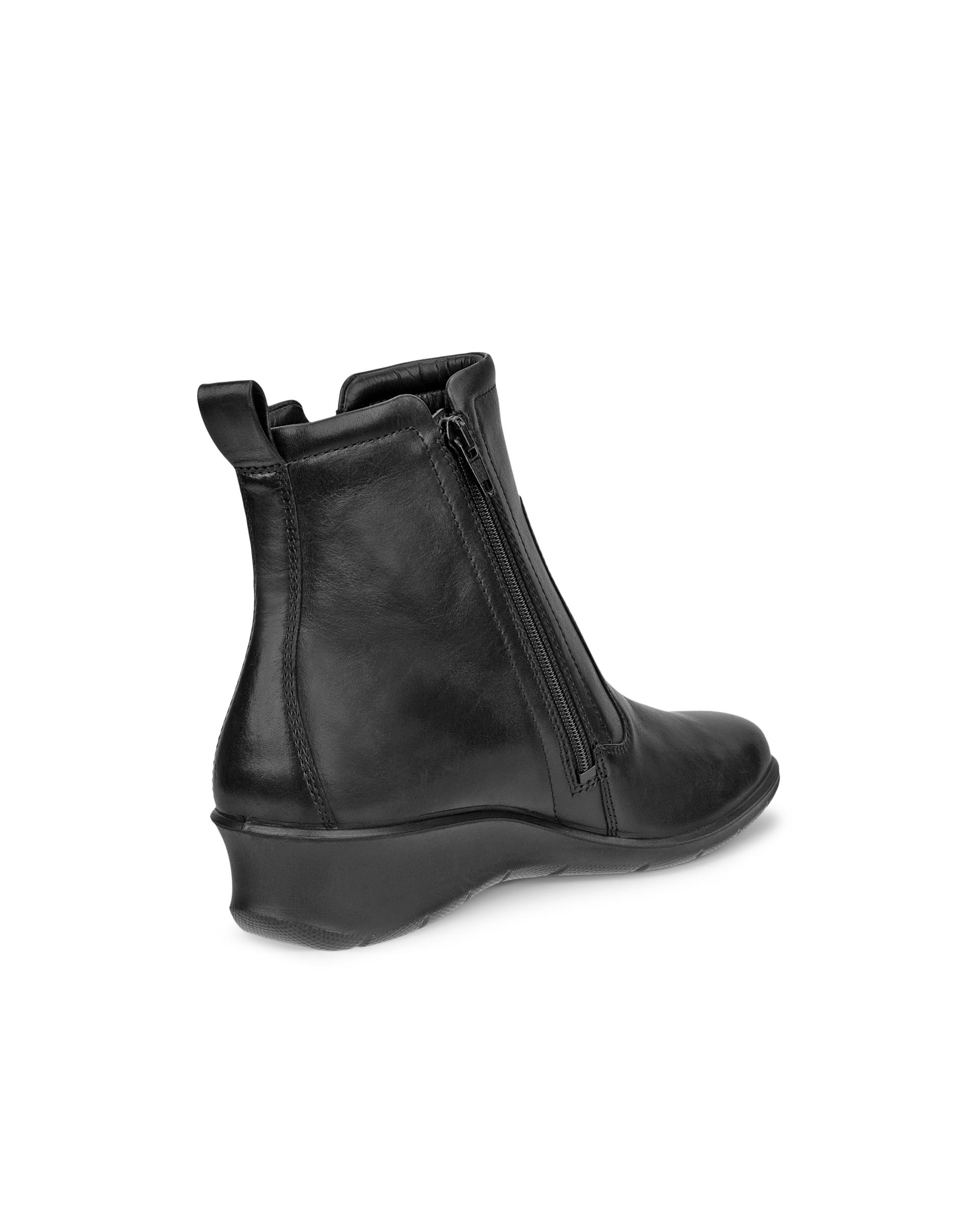 Women's ECCO® Felicia Leather Ankle Boot - Black - Back