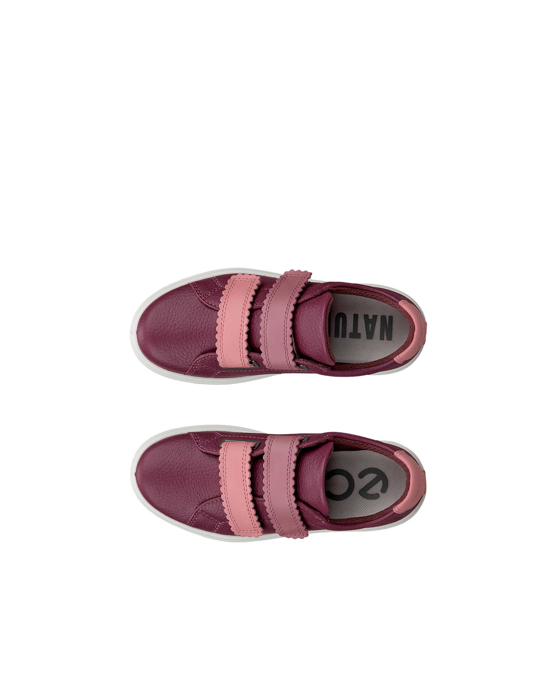 ECCO® SOFT 60 dječje kožne tenisice - Ružičasta - Top left pair