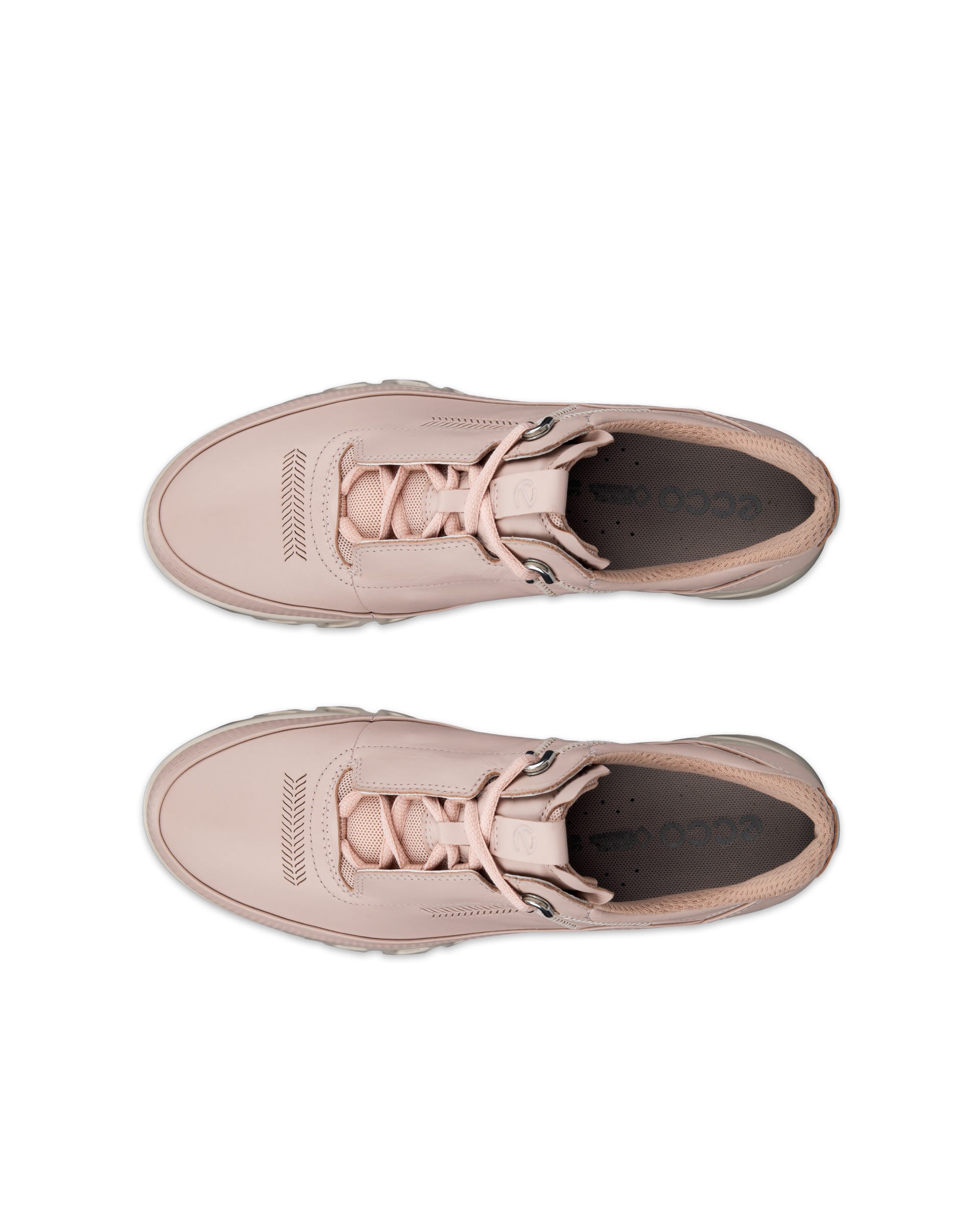Women's ECCO® Multi-Vent Leather Gore-Tex Shoe - Pink - Top left pair