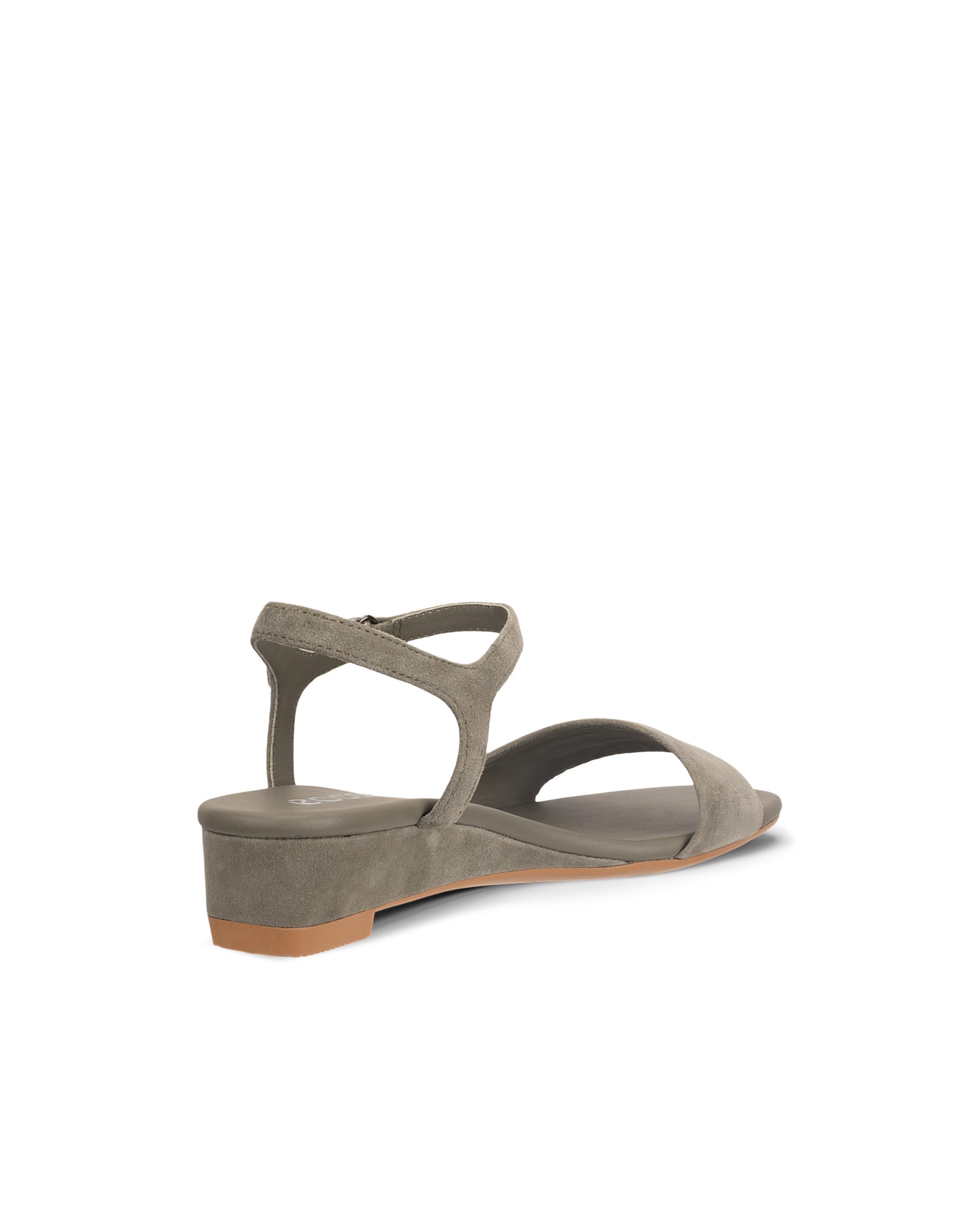 Women's ECCO® Astrid Leather Wedge Sandal - Green - Outside