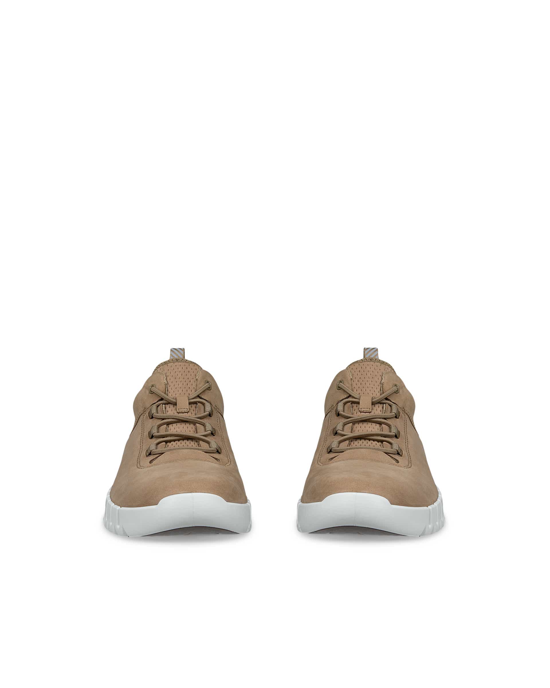 ECCO® GRUUV heren nubuck sneaker - Bruin - Front pair
