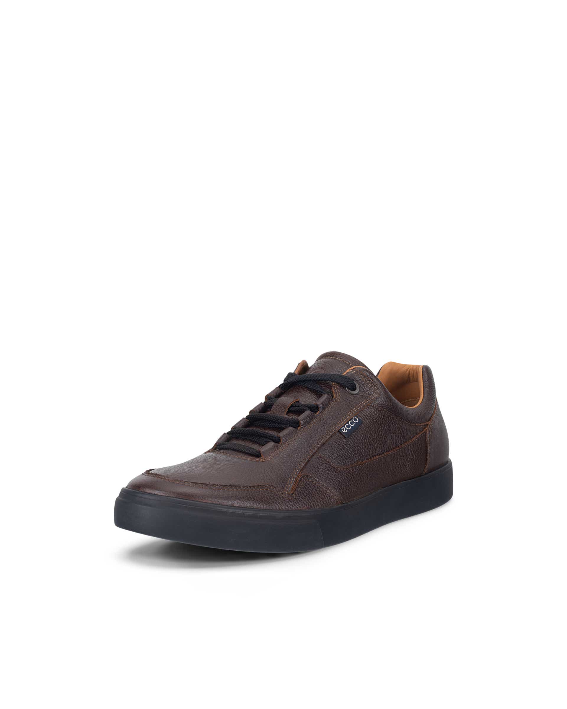 Men's ECCO® SOFT 10 Nubuck Sneaker - Brown - Main